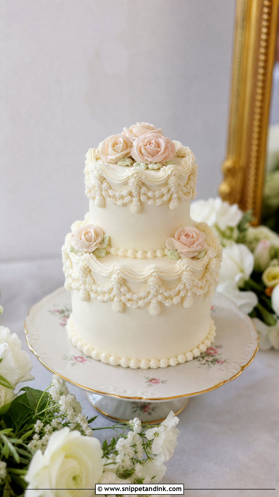 Victorian Mini Wedding Cake - Snippet and Ink - 20 Victorian Style Cake Ideas for Wedding