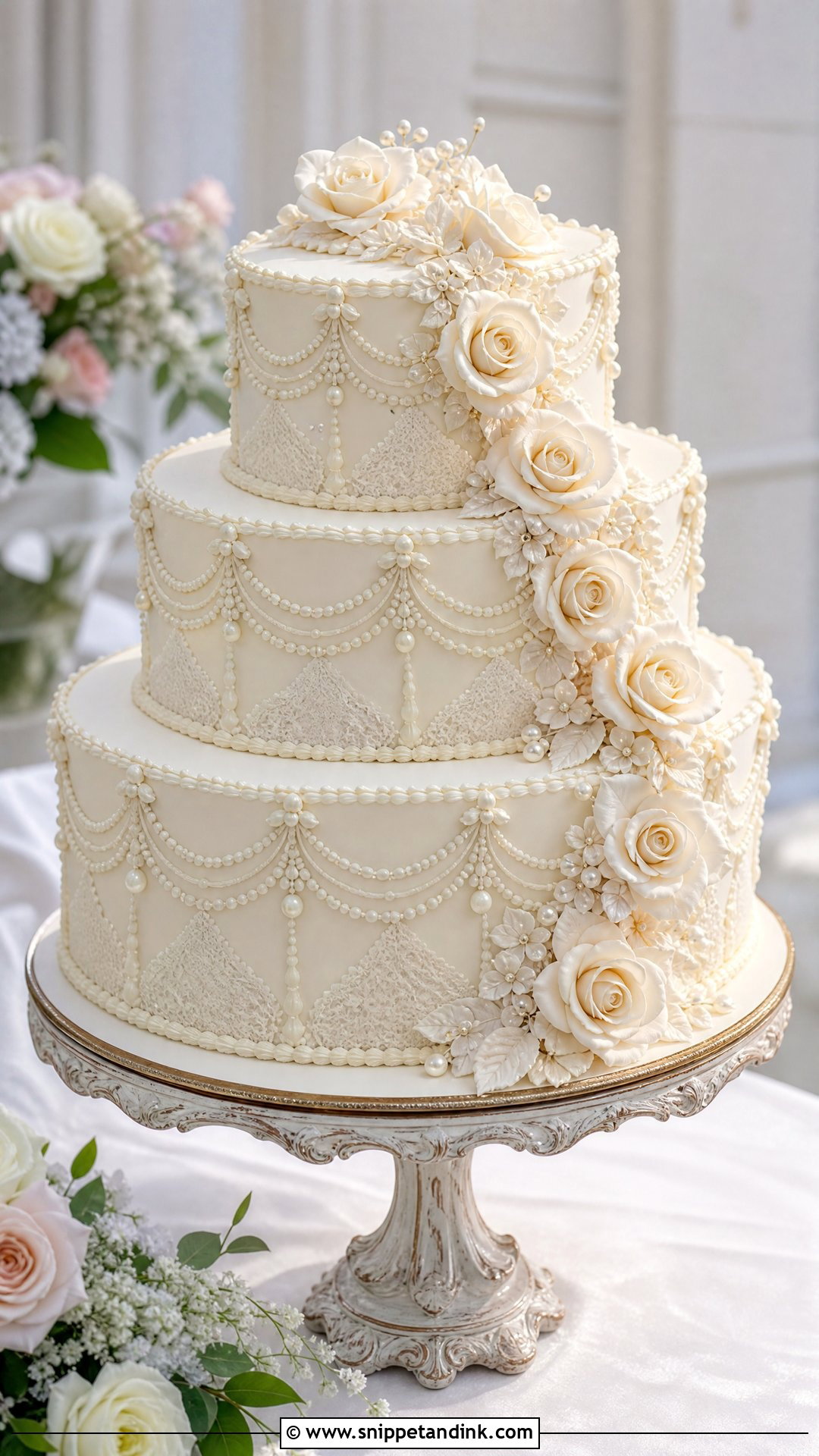 Victorian Oval Wedding Cake - Snippet and Ink - 20 Victorian Wedding Cakes