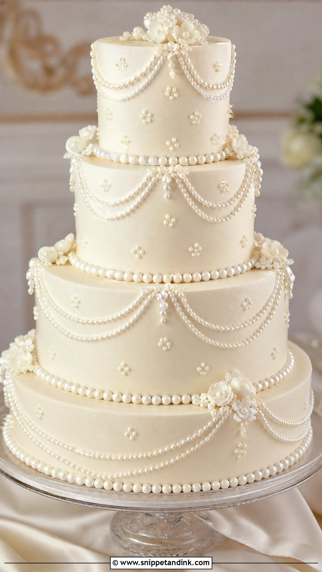 Victorian Pearl Wedding Cake - Snippet and Ink - 20 Victorian Style Cake Ideas for Wedding