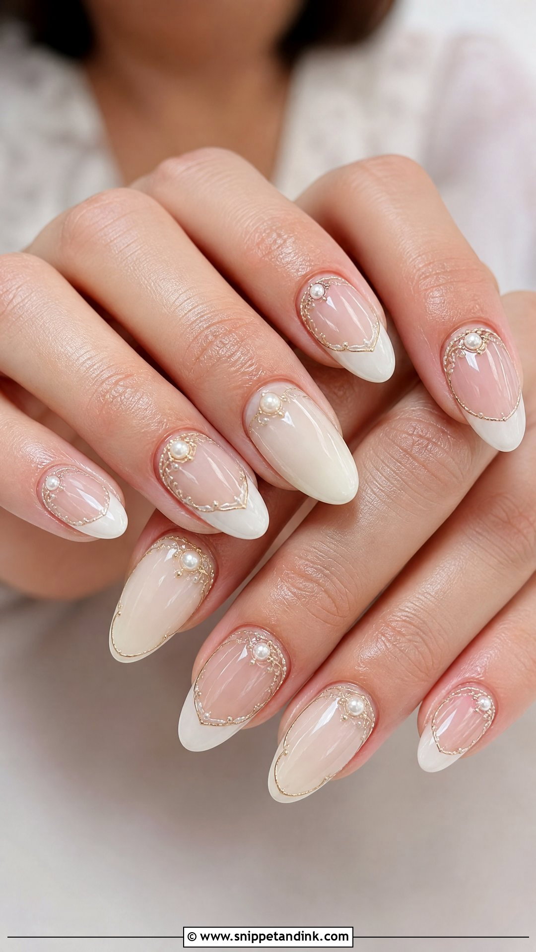 Victorian Pearl Wedding Nails - Snippet and Ink - 20 Vintage Wedding Nails