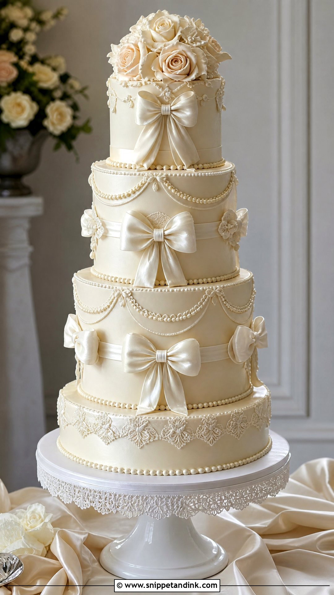 Victorian Ribbon Wedding Cake - Snippet and Ink - 20 Victorian Wedding Cakes