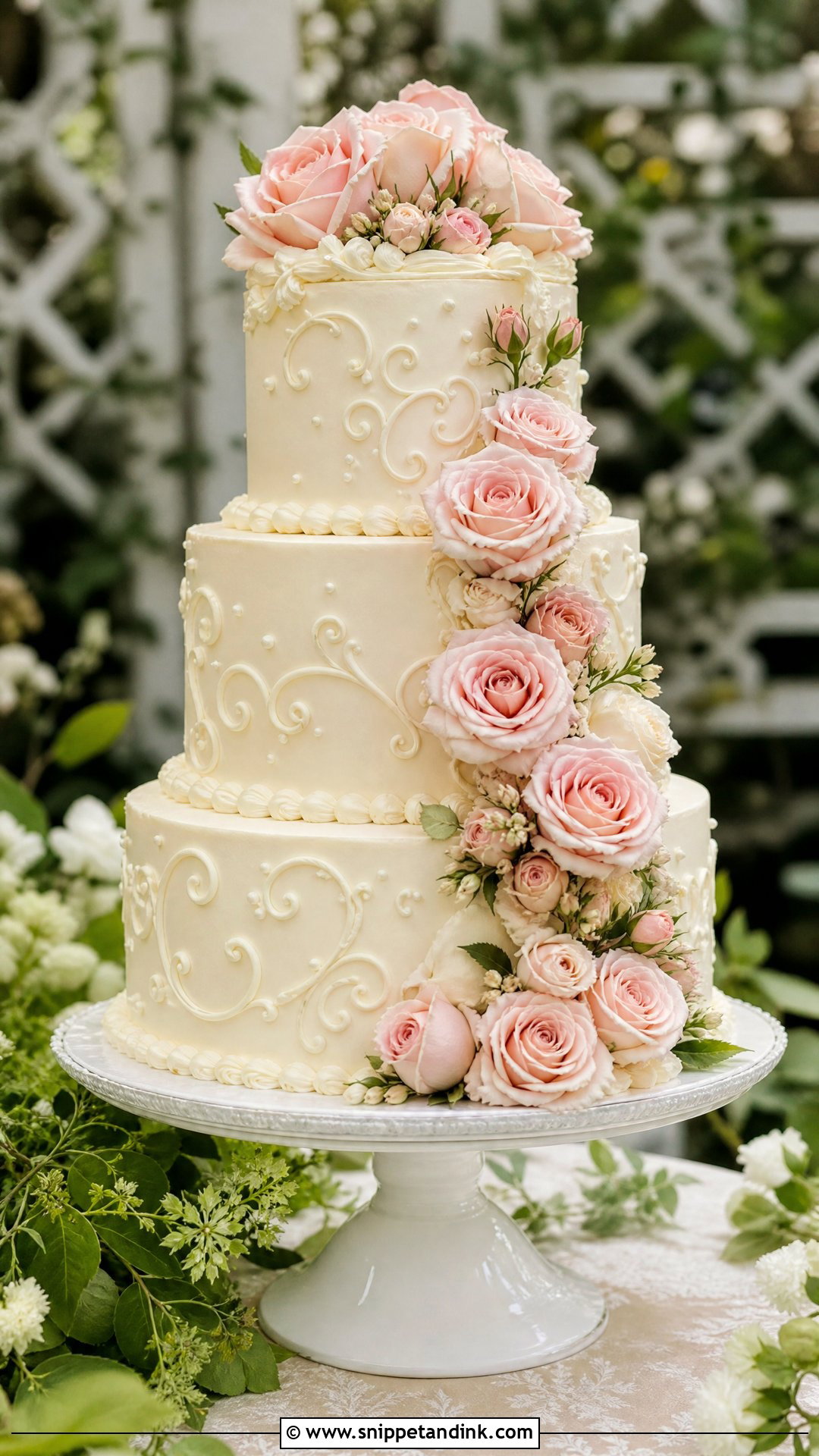 Victorian Rose Wedding Cake - Snippet and Ink - 20 Victorian Wedding Cakes