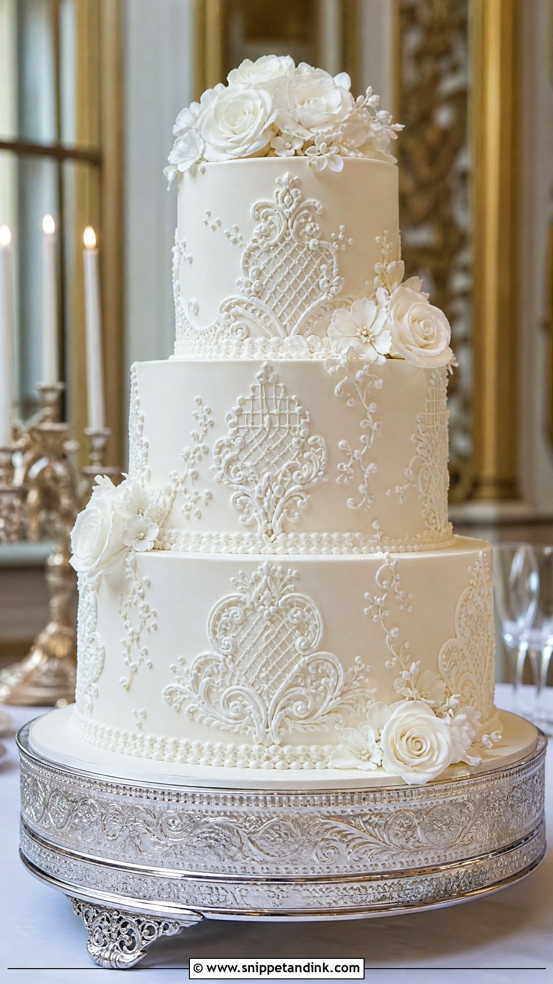Victorian Royal Icing Wedding Cake - Snippet and Ink - 20 Victorian Wedding Cakes