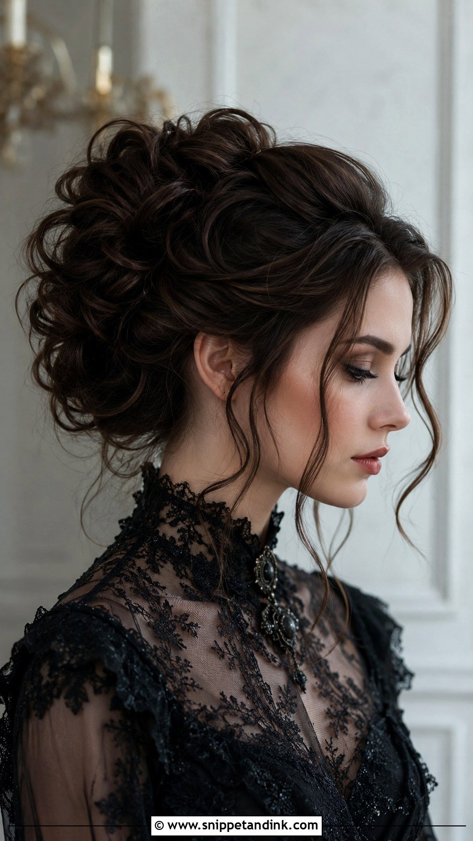 Victorian Updo With Romantic Volume - Snippet and Ink - 20 Gothic Wedding Hair Ideas