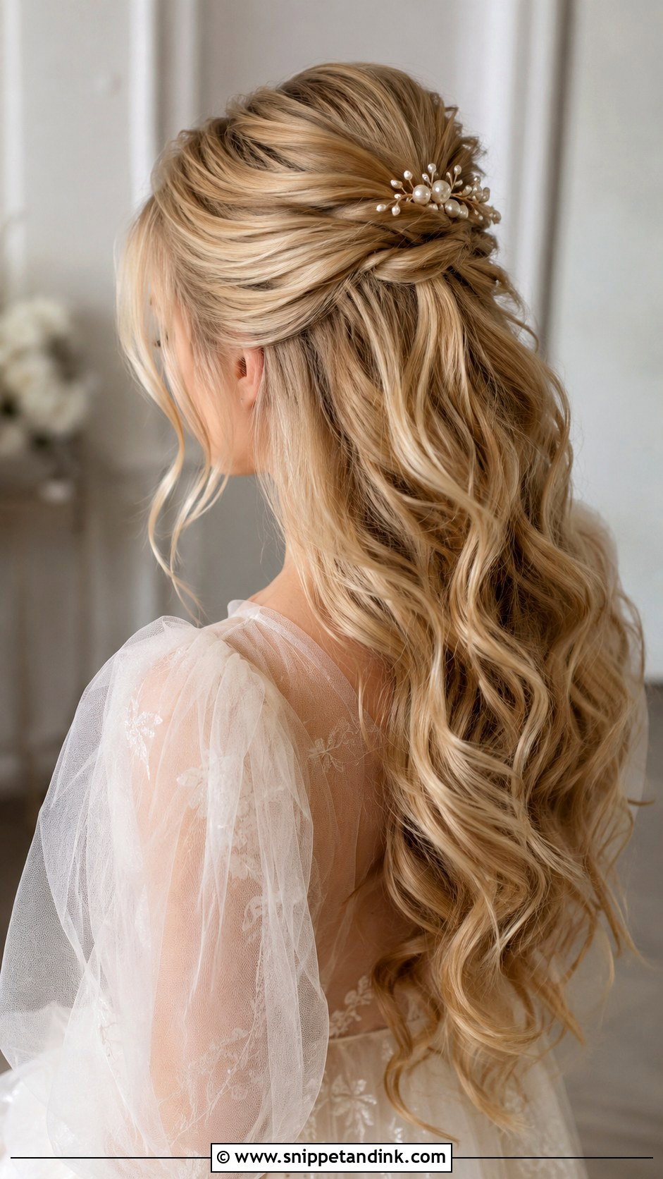 Victorian Wedding Half Up Hair - Snippet and Ink - 15 Victorian Wedding Hair Ideas