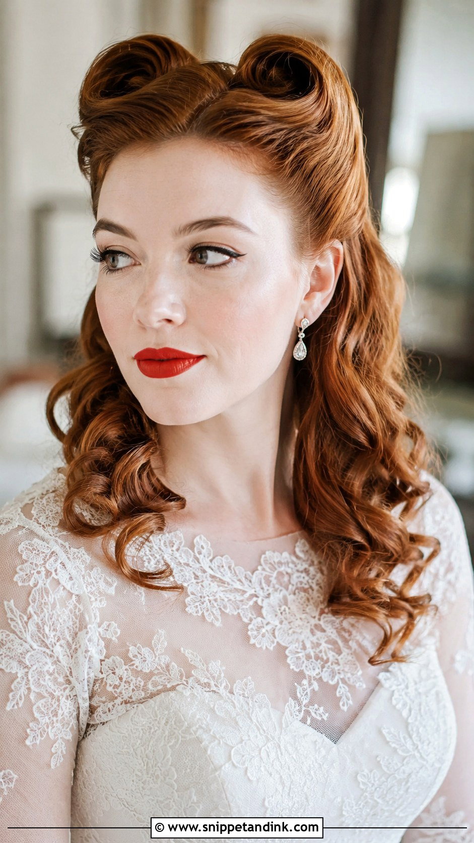 Victory Rolls Bridal Updo - Snippet and Ink - 25 Vintage Wedding Hair Ideas