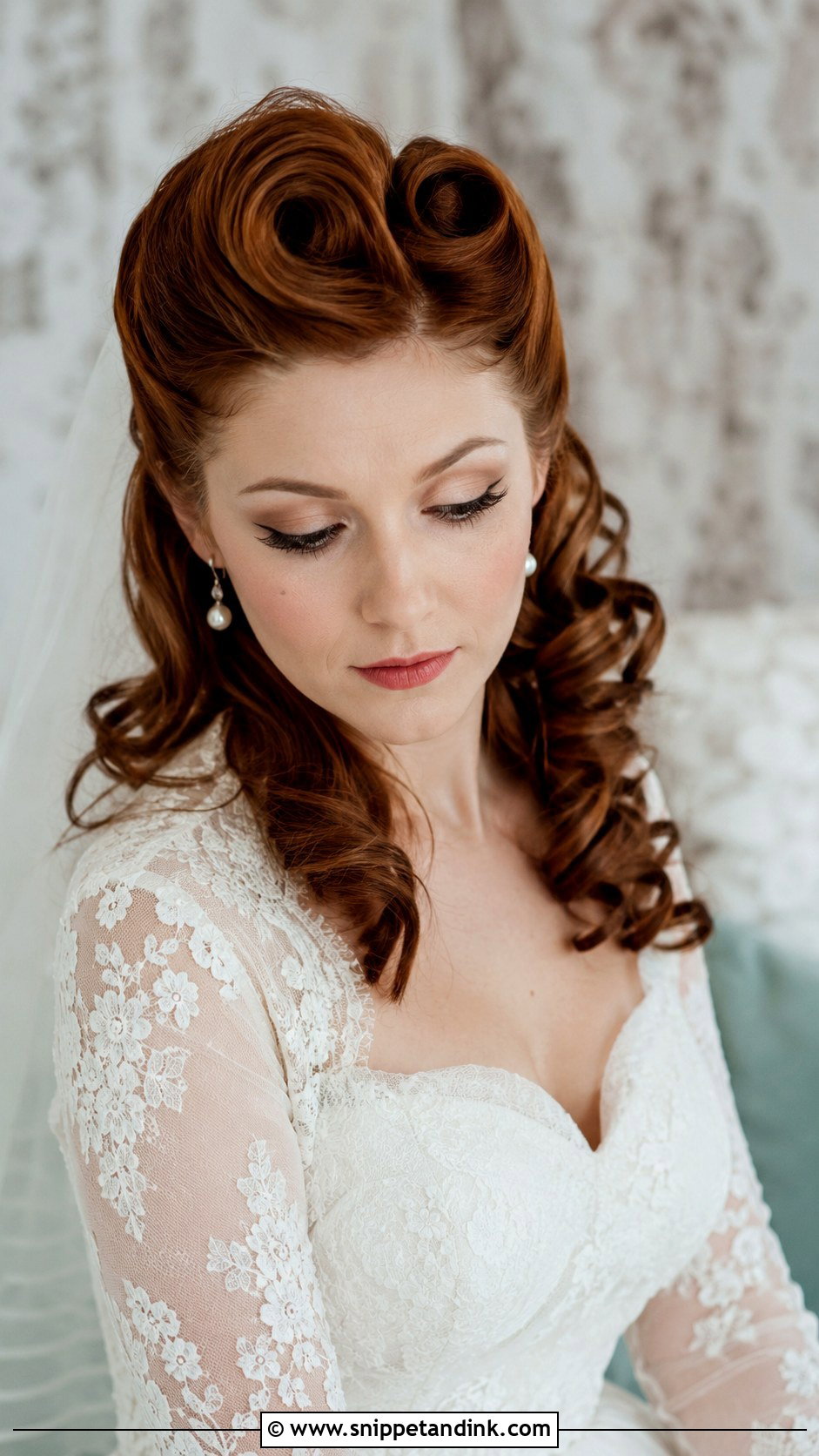 Victory Rolls Bridal Updo - Snippet and Ink - 20 50s Wedding Hair Ideas