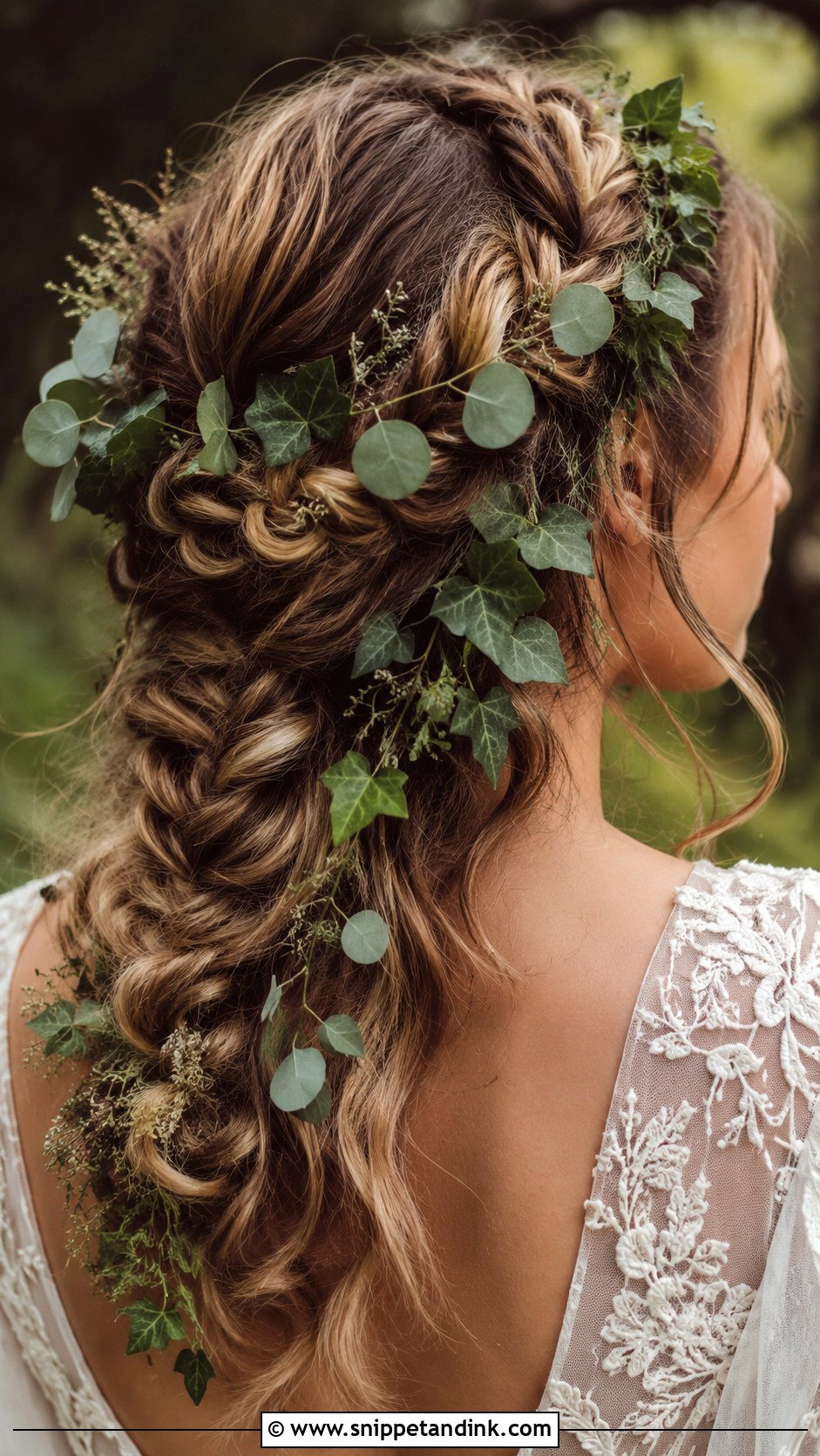 Viking Braids With Greenery and Vines - Snippet and Ink - 25 Viking Wedding Hair Ideas