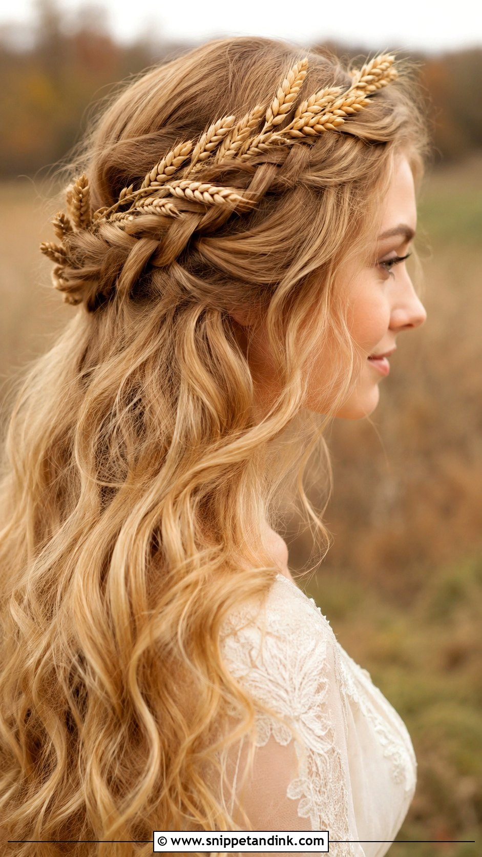 Viking Bridal Hair With Wheat Crown - Snippet and Ink - 25 Viking Bridal Hair Ideas