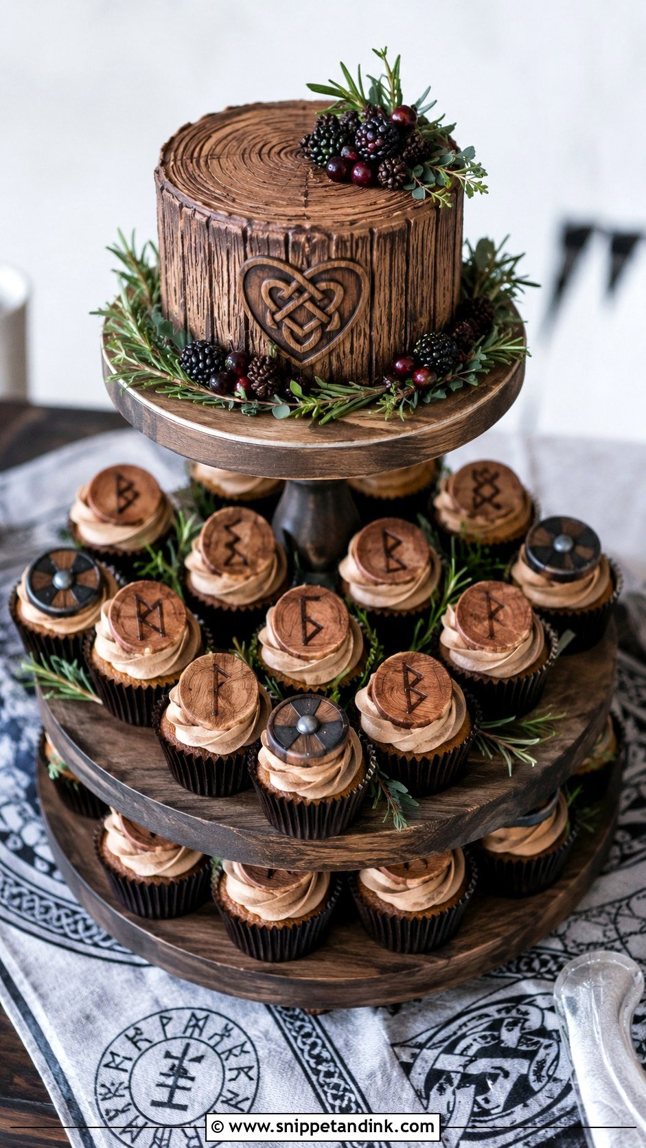 Viking Cupcake Wedding Cake - Snippet and Ink - 25 Viking Wedding Cake Ideas