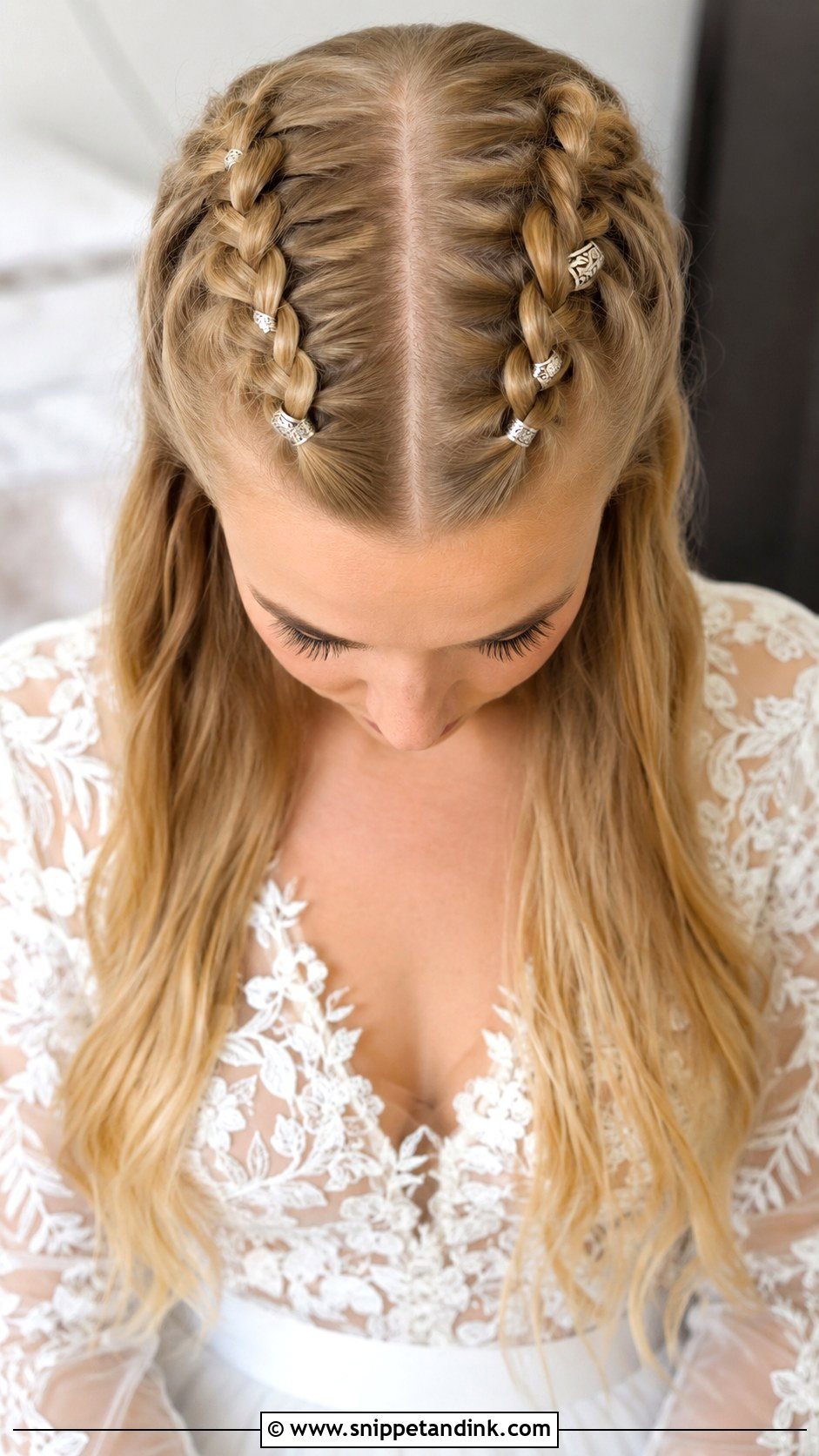Viking Double Dutch Braid Wedding Hair - Snippet and Ink - 20 Viking Hairstyles Women Wedding