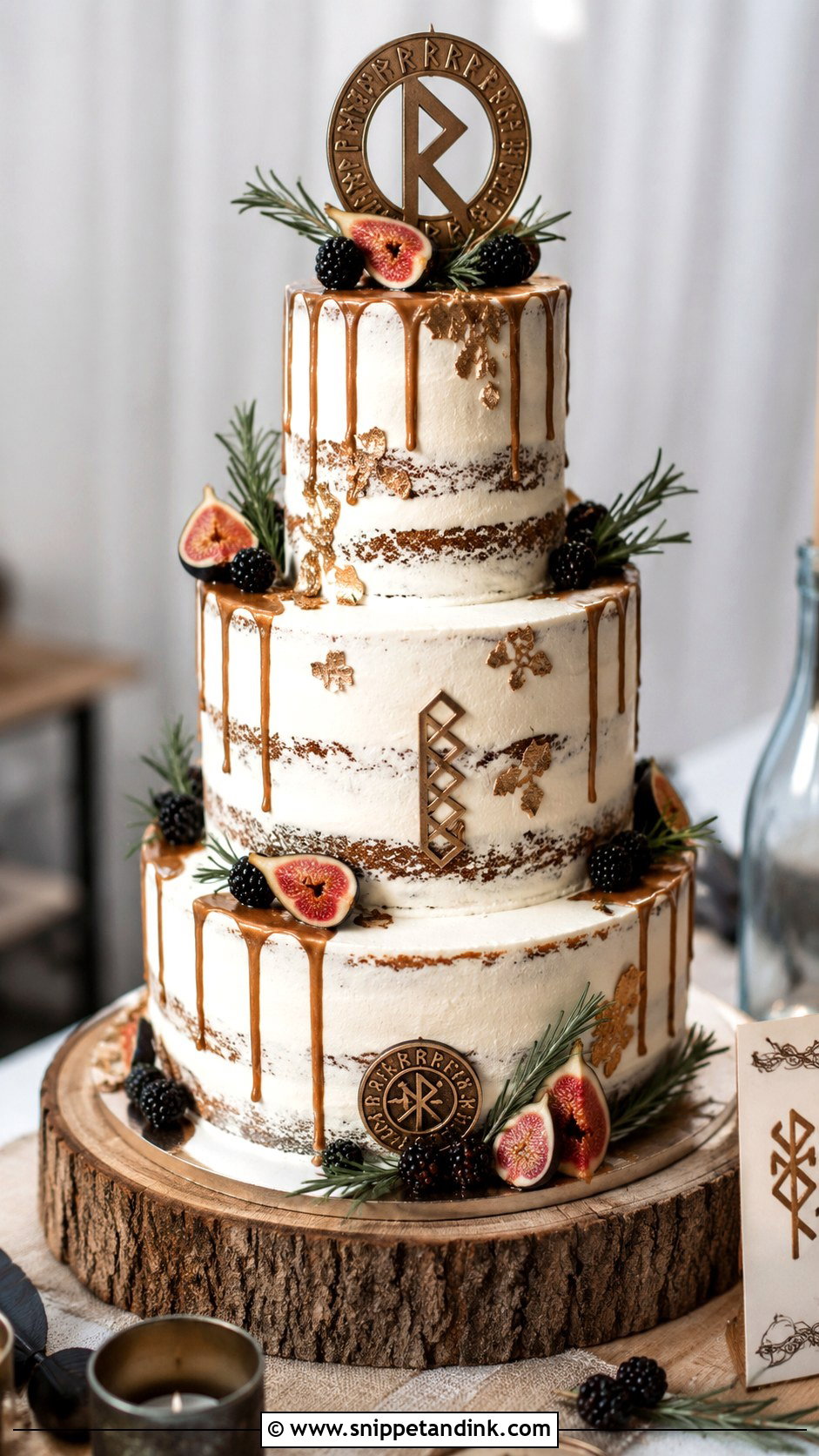 Viking Drip Wedding Cake - Snippet and Ink - 25 Viking Wedding Cake Ideas