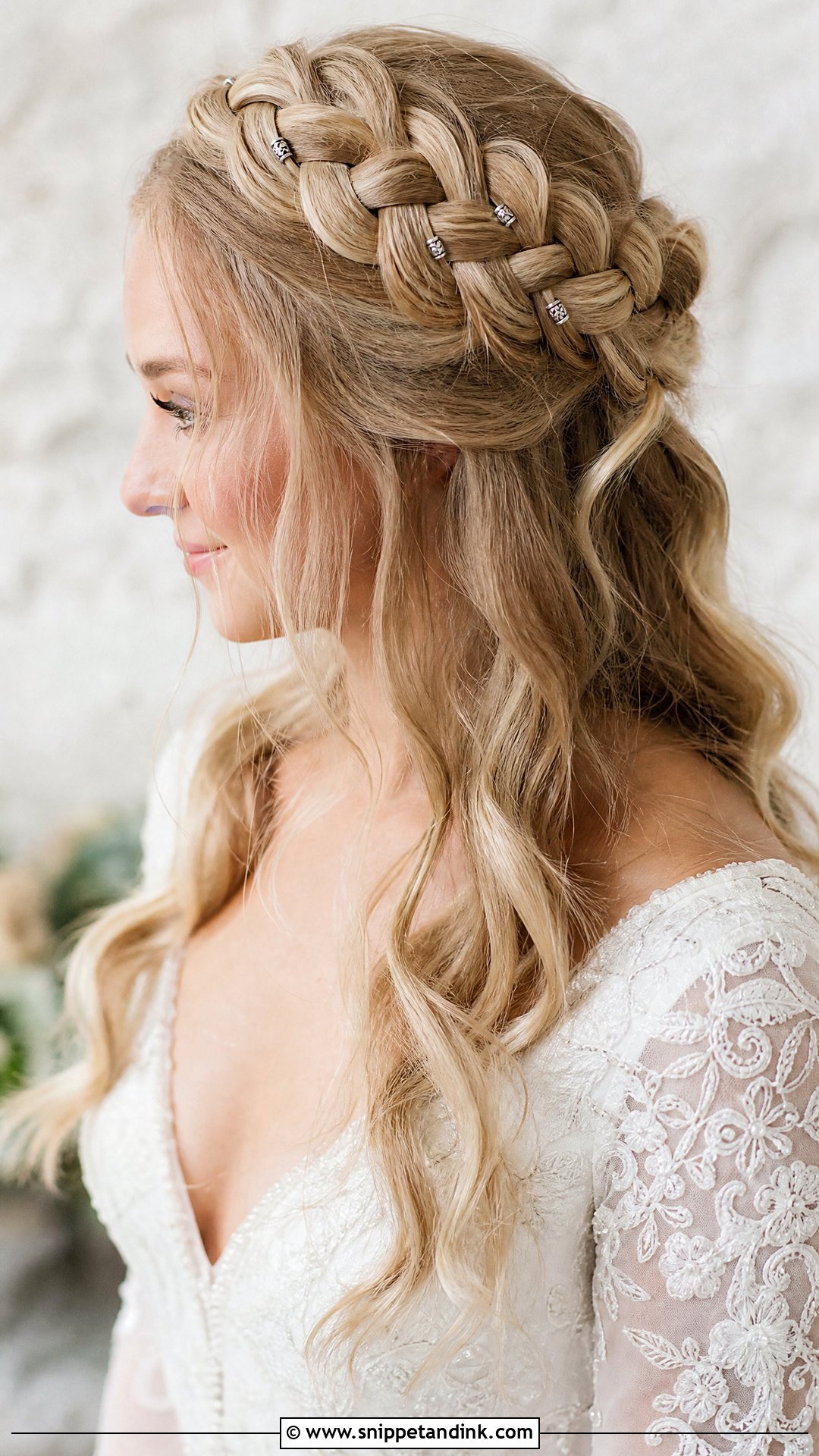 Viking Halo Braid for Brides - Snippet and Ink - 20 Viking Wedding Hairstyles