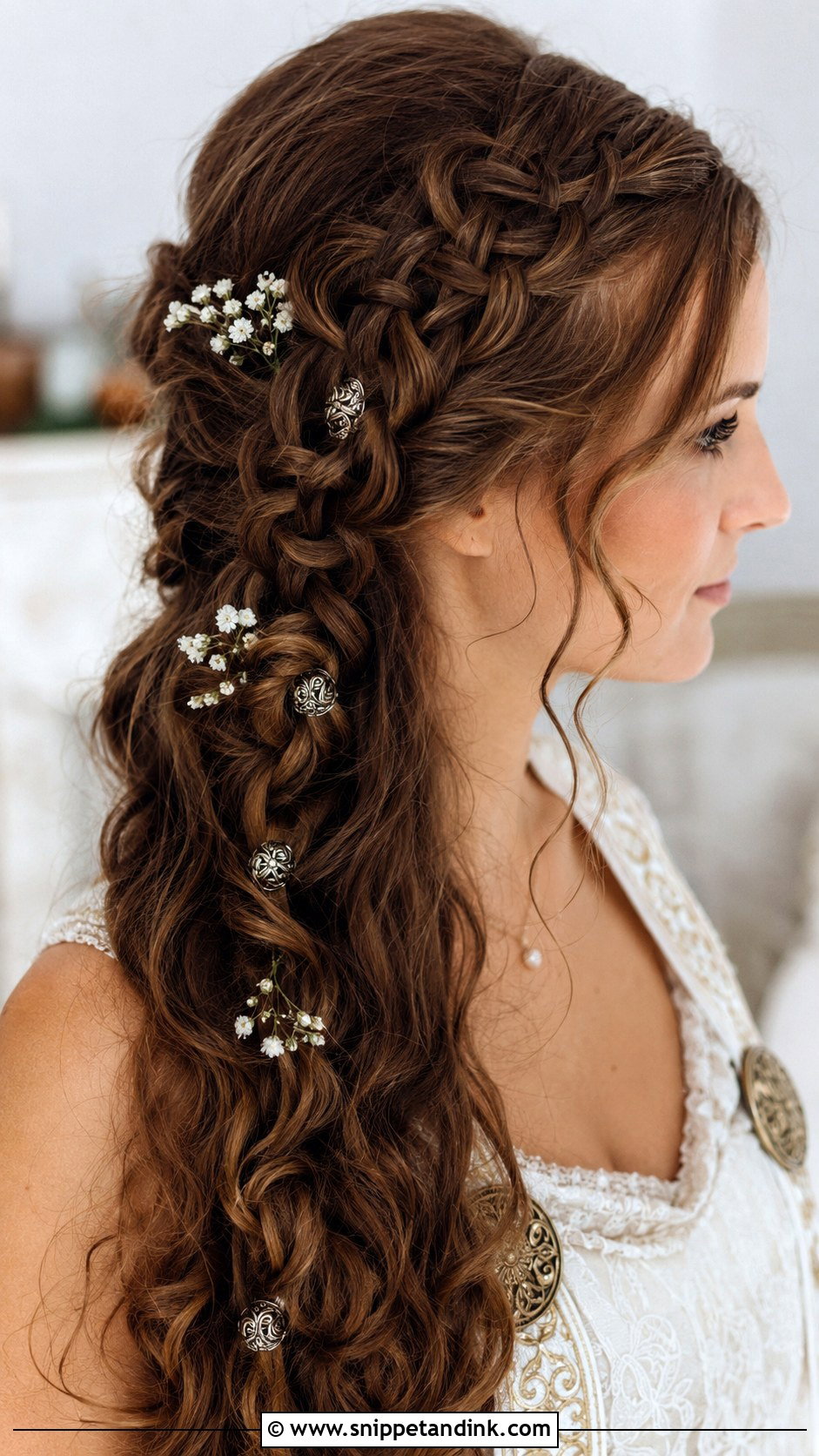 Viking Knotted Braid Wedding Hair - Snippet and Ink - 20 Viking Hairstyles Women Wedding