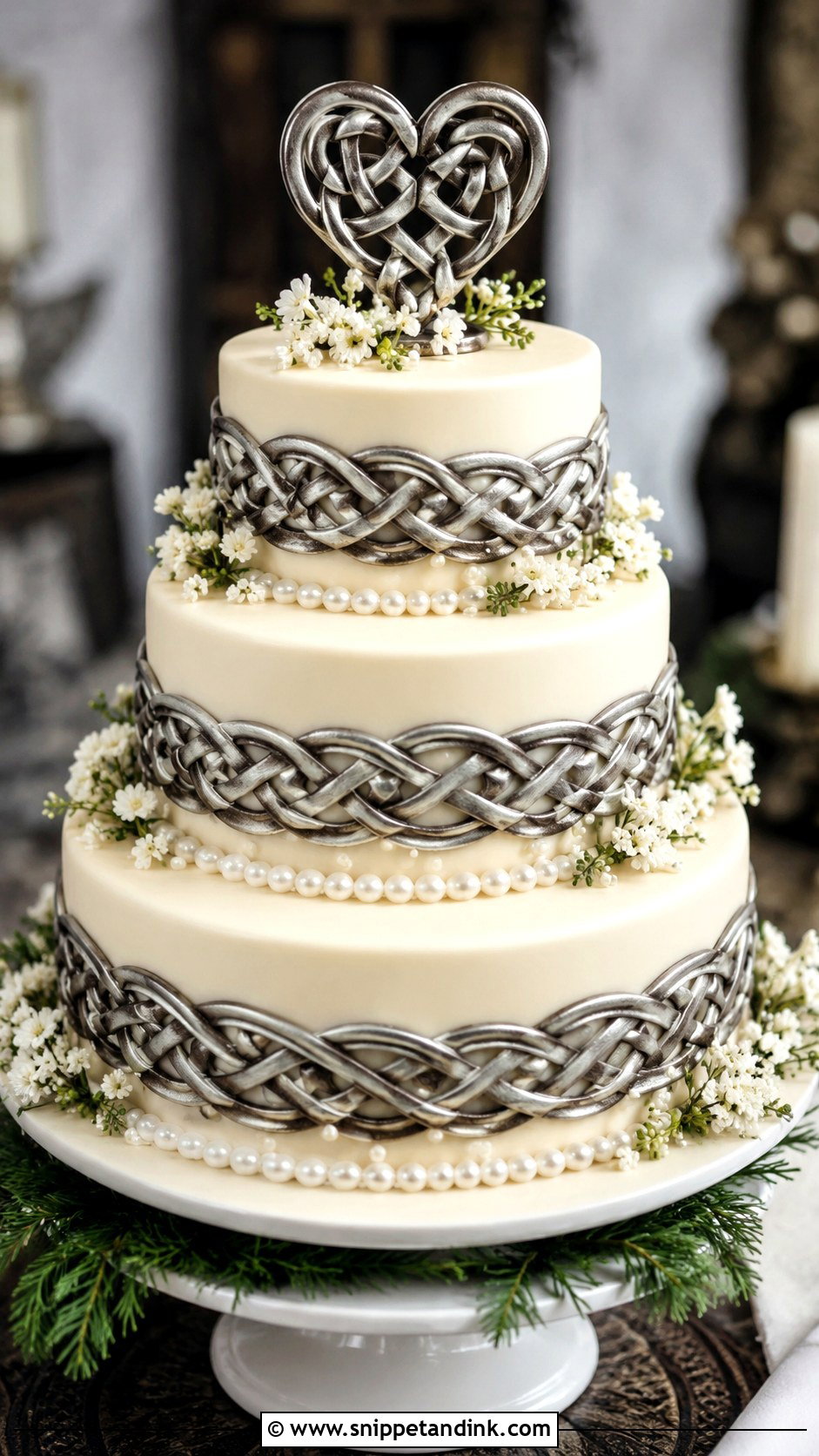 Viking Knotwork Wedding Cake - Snippet and Ink - 25 Viking Wedding Cake Ideas