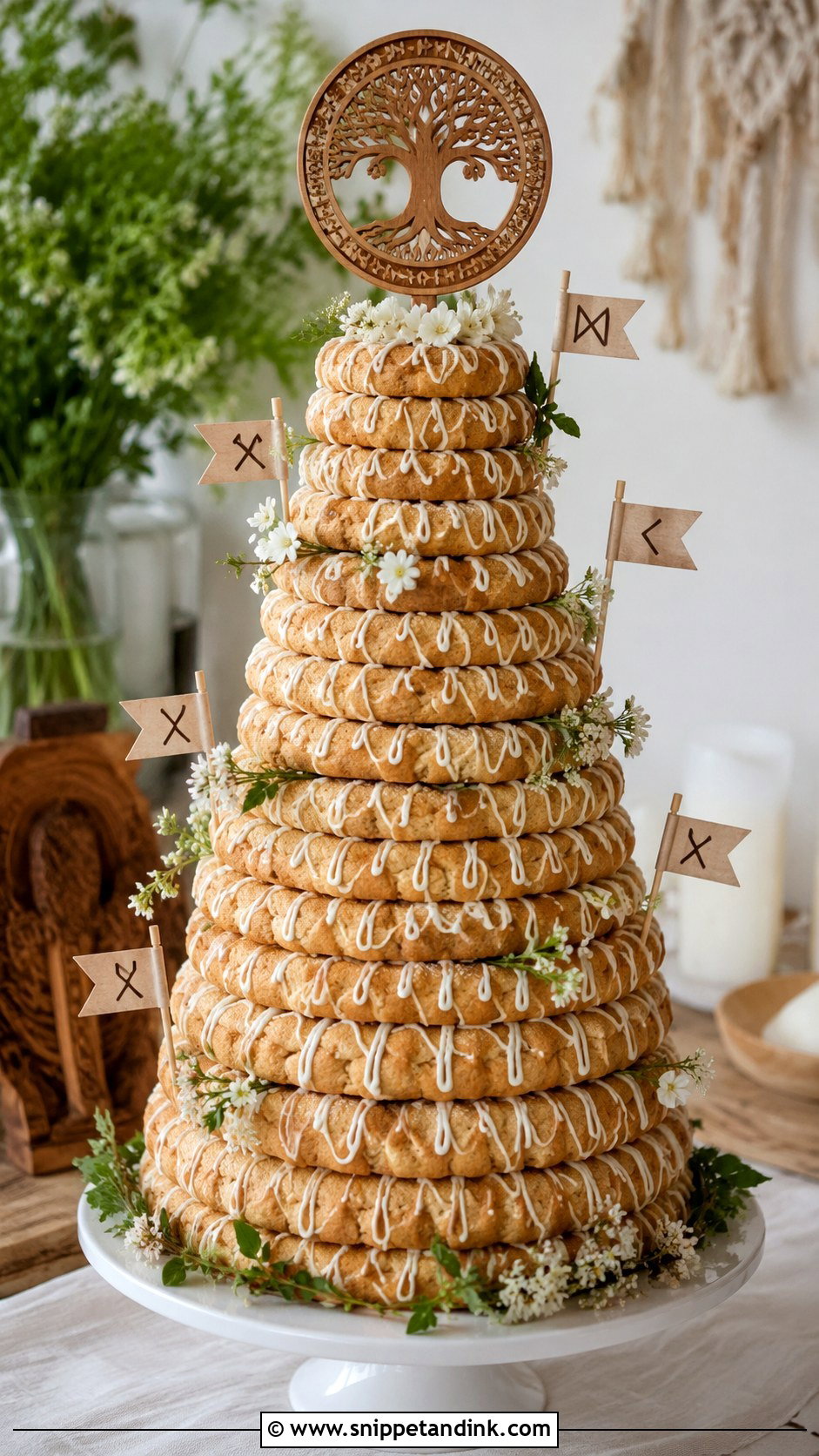 Viking Kranssekake Wedding Cake - Snippet and Ink - 25 Viking Wedding Cake Ideas