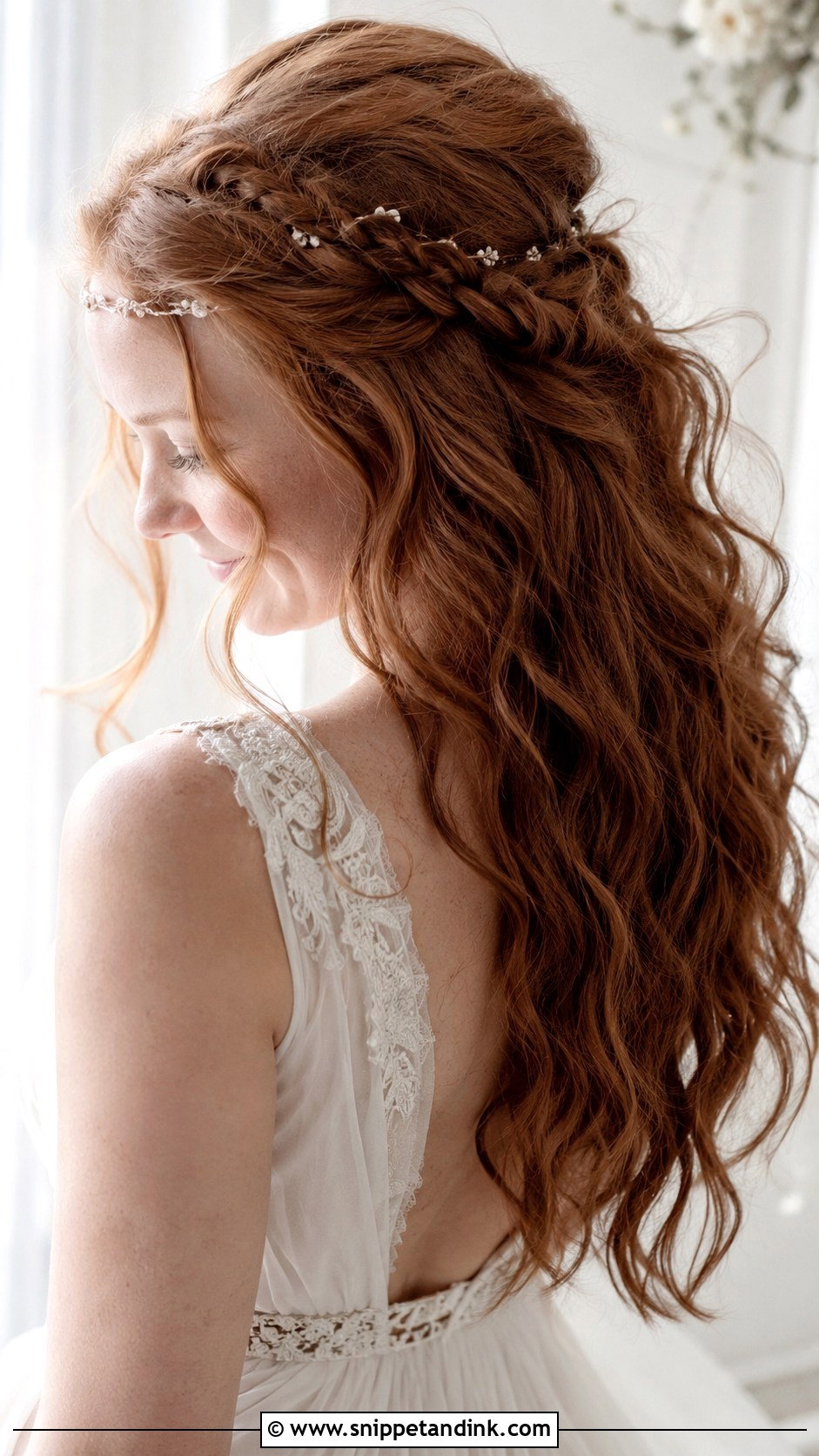 Viking Loose Waves With Braids Wedding Style - Snippet and Ink - 20 Viking Hairstyles Women Wedding