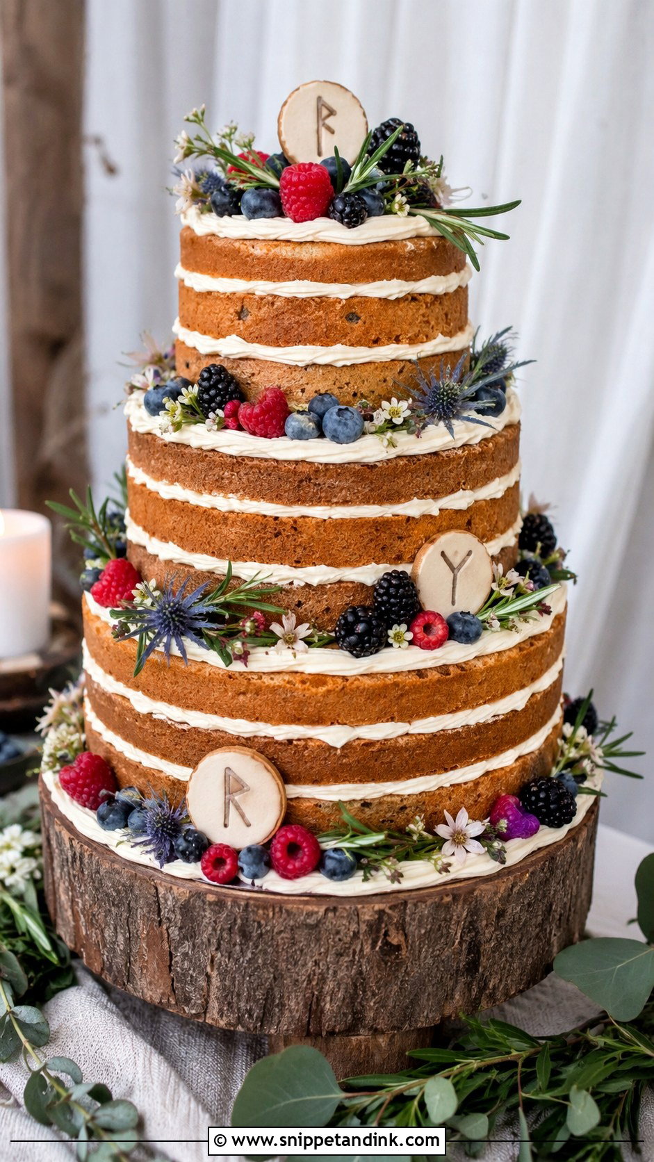 Viking Naked Wedding Cake - Snippet and Ink - 25 Viking Wedding Cake Ideas