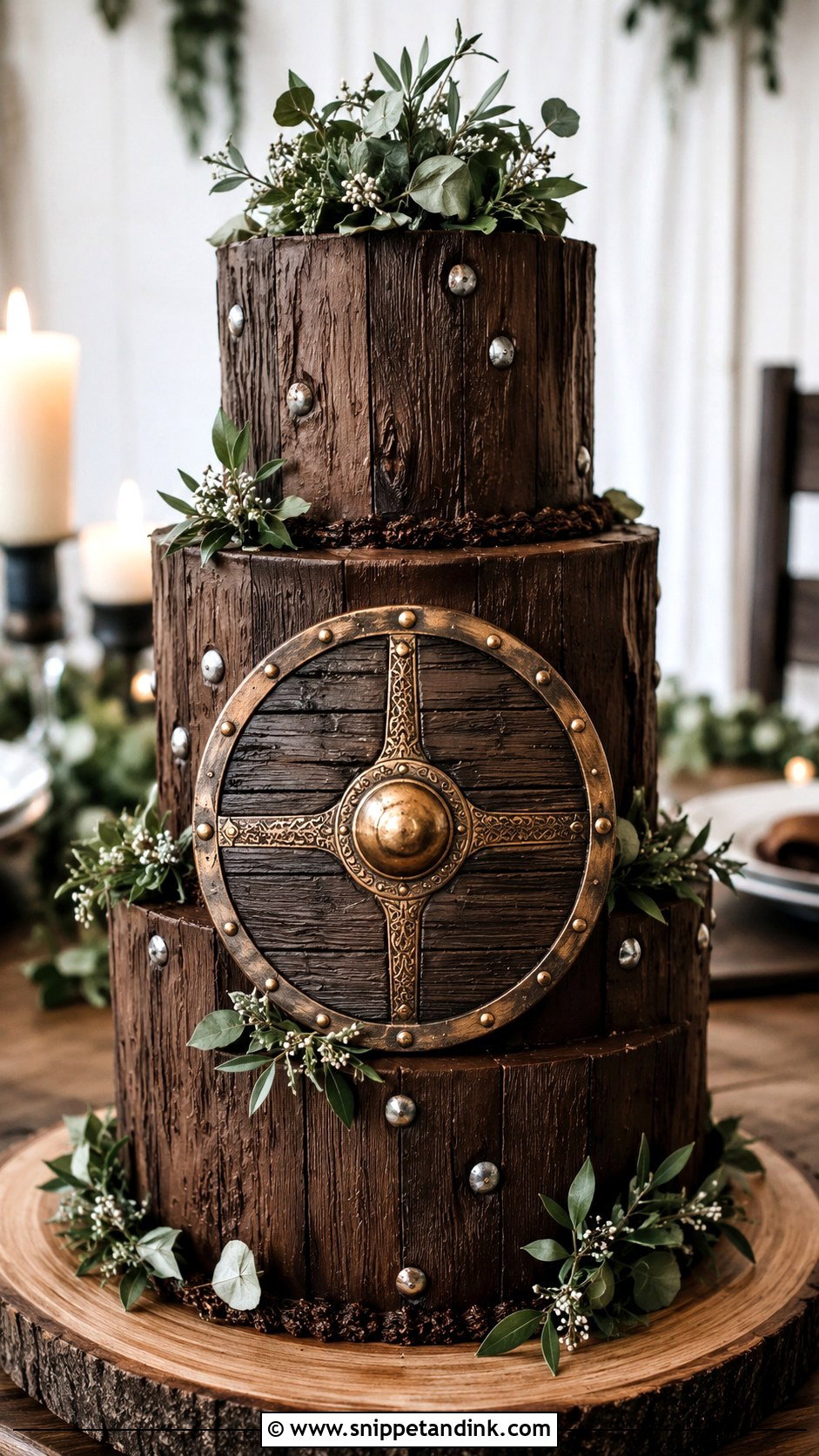 Viking Shield Wedding Cake - Snippet and Ink - 25 Viking Wedding Cake Ideas