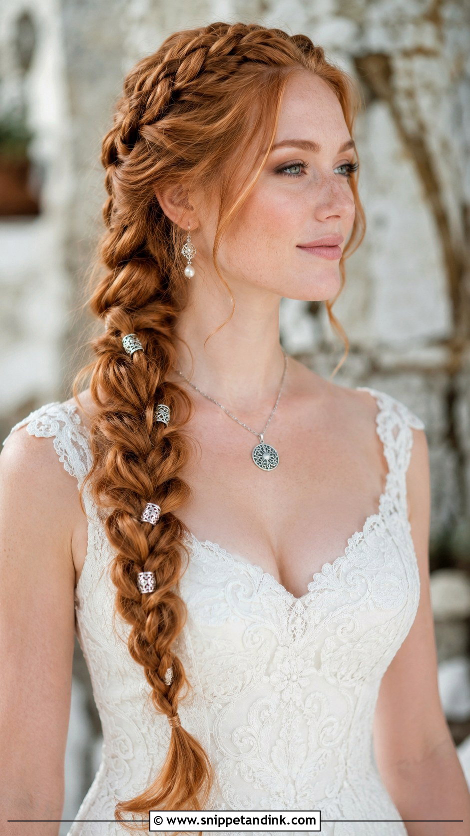 Viking Side Braid for Brides - Snippet and Ink - 25 Viking Bridal Hair Ideas