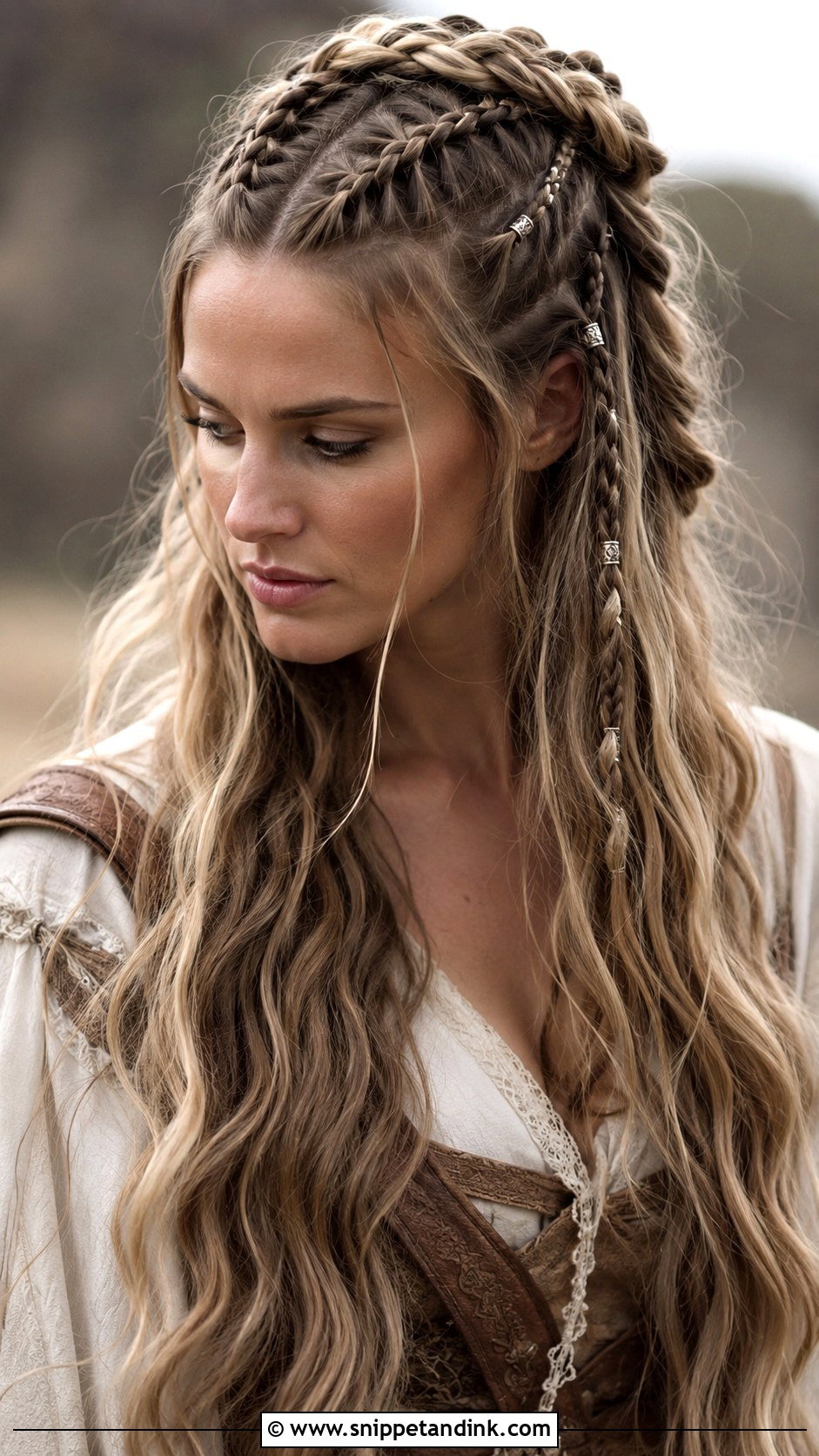 Viking Warrior Half Up Braids - Snippet and Ink - 20 Fantasy Wedding Hair Ideas
