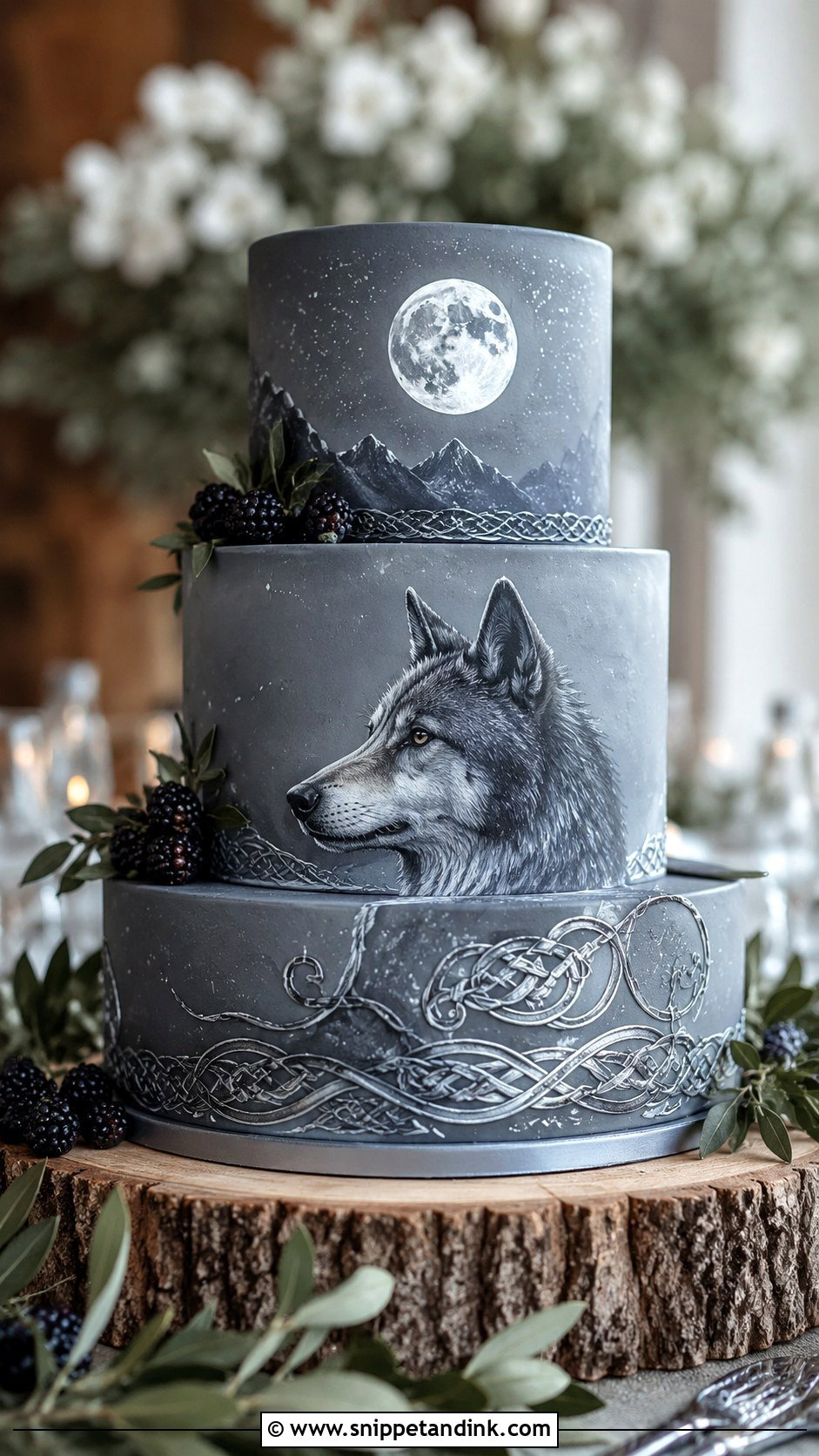 Viking Wolf Wedding Cake - Snippet and Ink - 25 Viking Wedding Cake Ideas