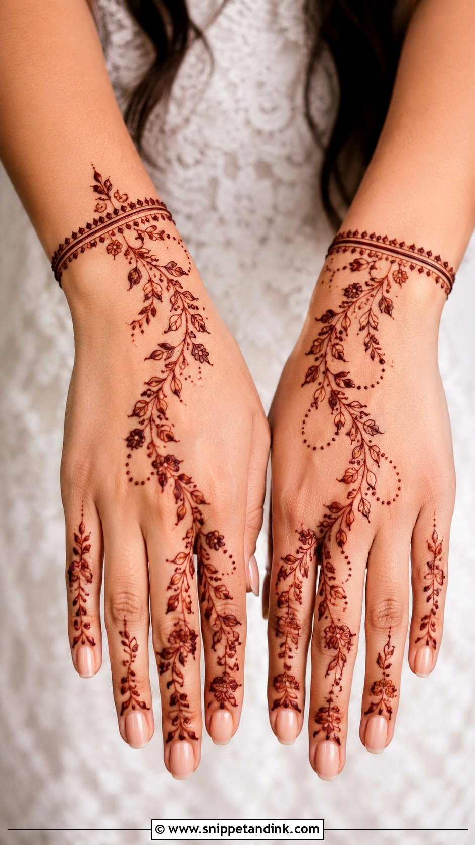 Vine Back Hand Mehndi Design - Snippet and Ink - 35 Back Hand Mehndi Design Ideas