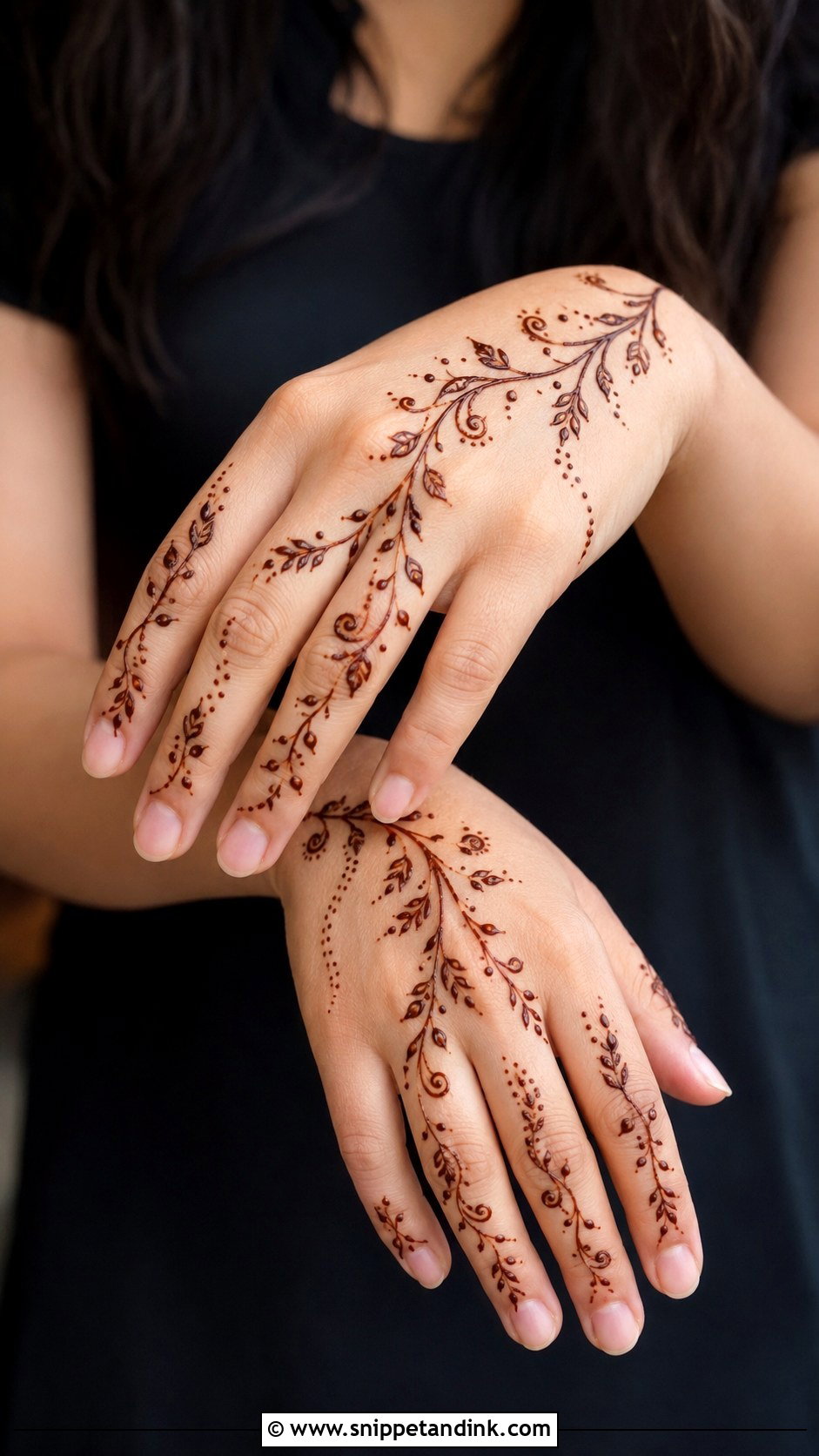 Vine Fingers Mehndi Design - Snippet and Ink - 35 Fingers Mehndi Design Ideas