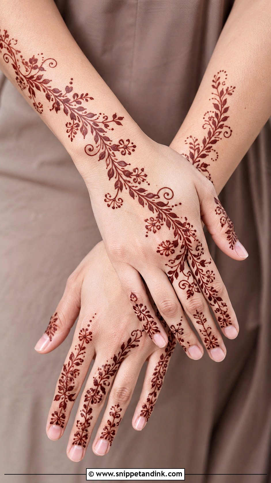 Vine Mehndi Design - Snippet and Ink - 35 Mehndi Art Designs