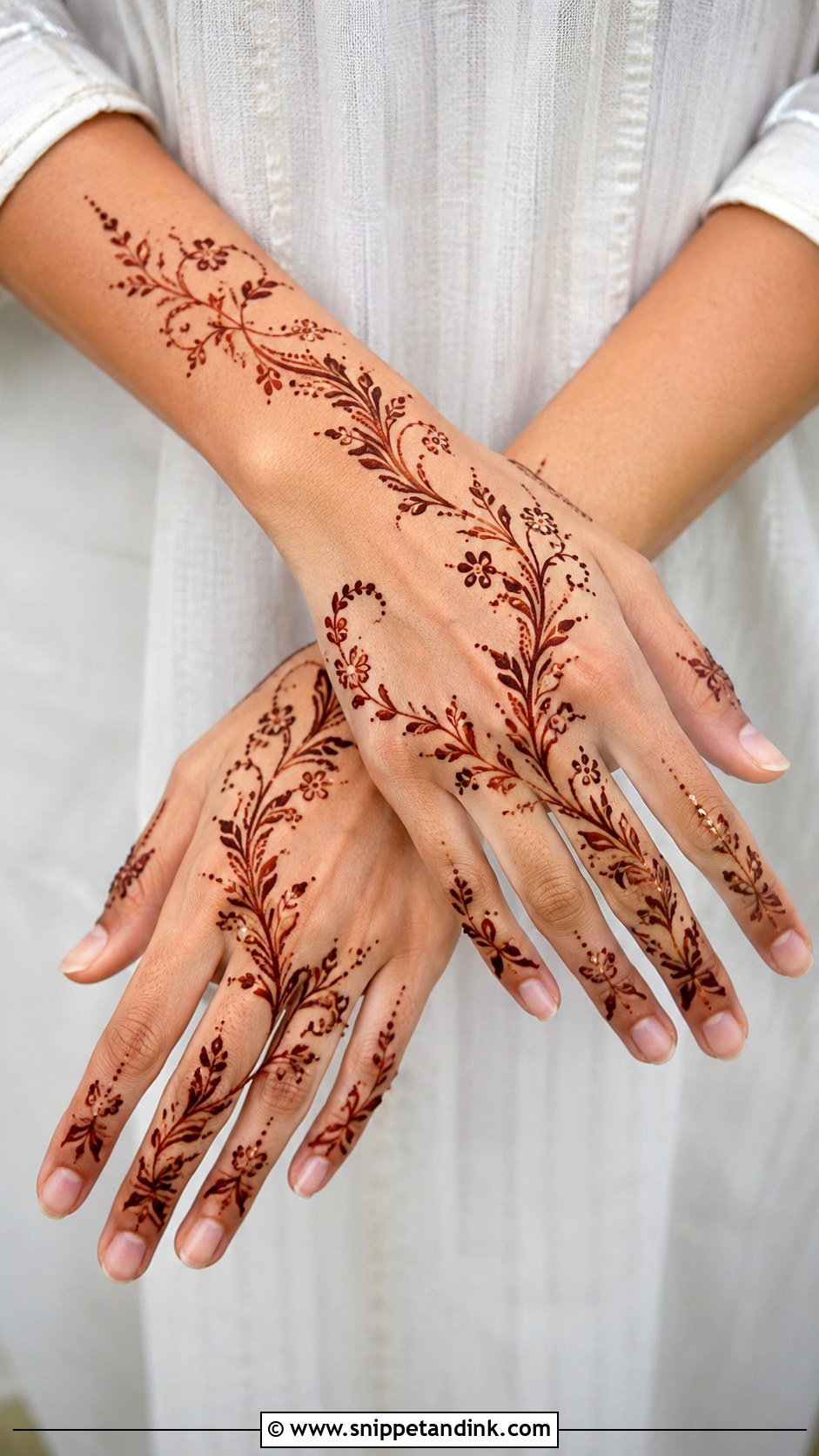 Vine Mehndi Design - Snippet and Ink - 35 New Style Mehndi Design Ideas