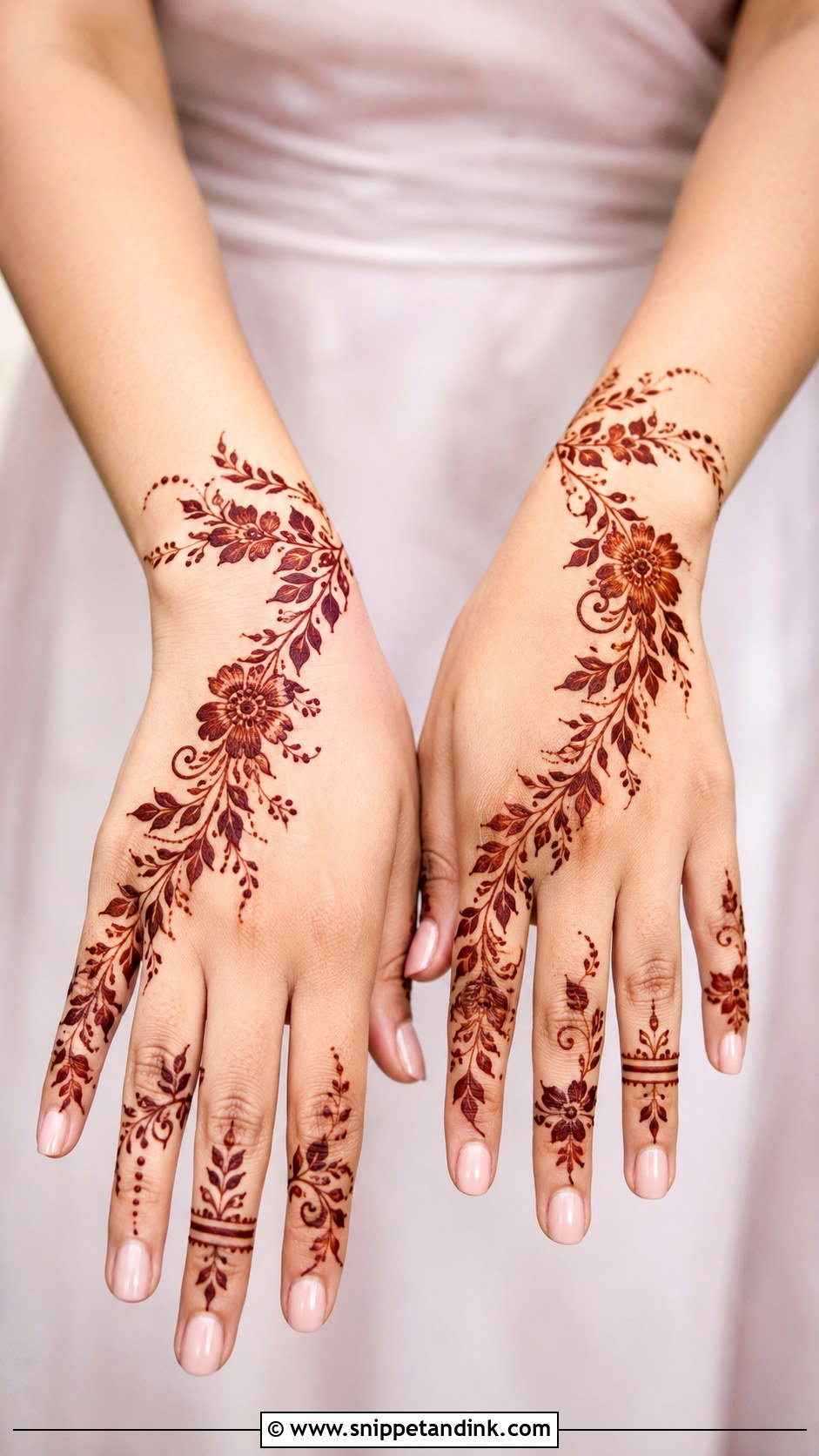 Vine Mehndi Design For Back Hand - Snippet and Ink - 35 New Mehndi Designs