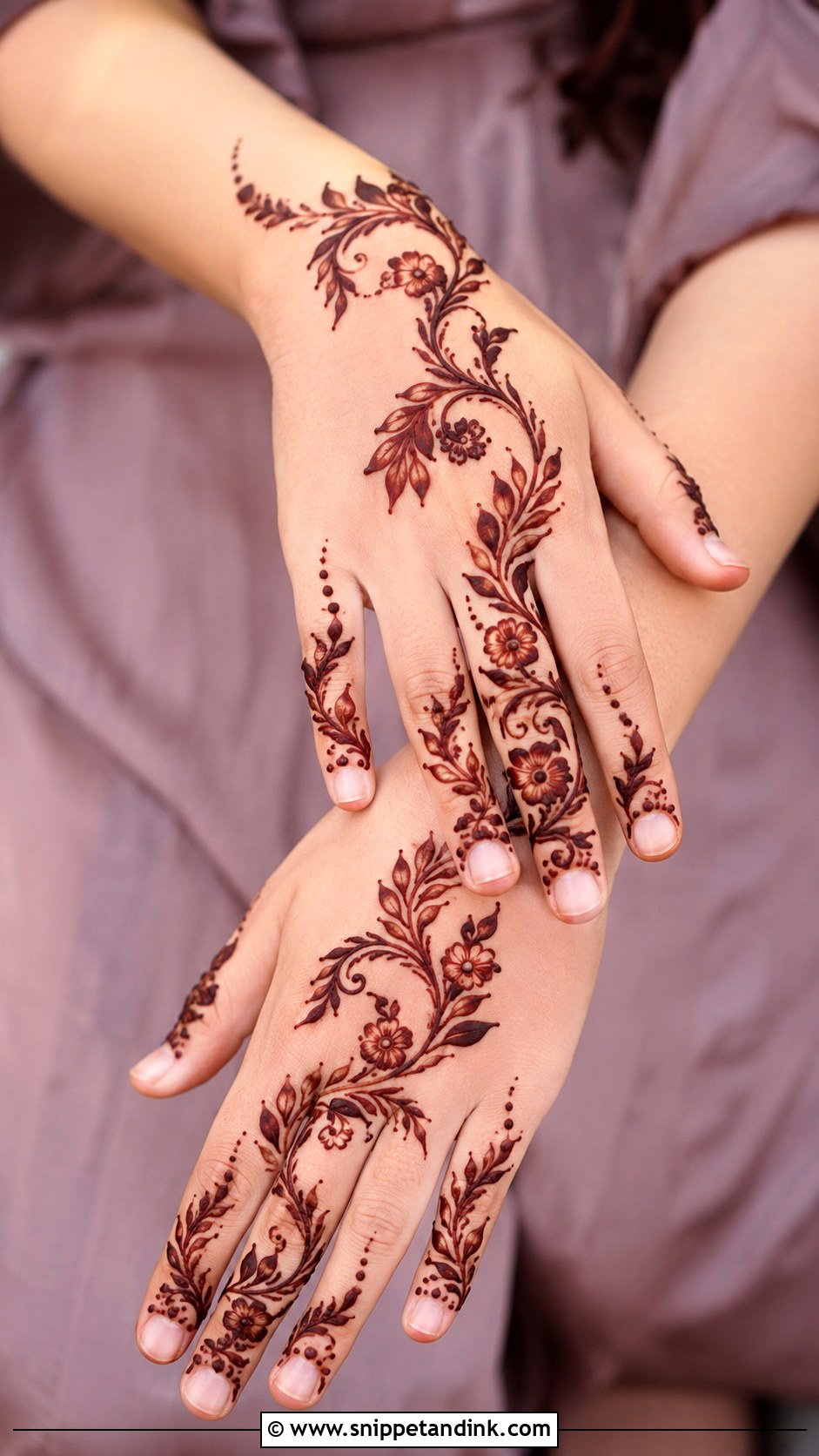 Vine Mehndi Design - Snippet and Ink - 30 Elegant Mehndi Designs
