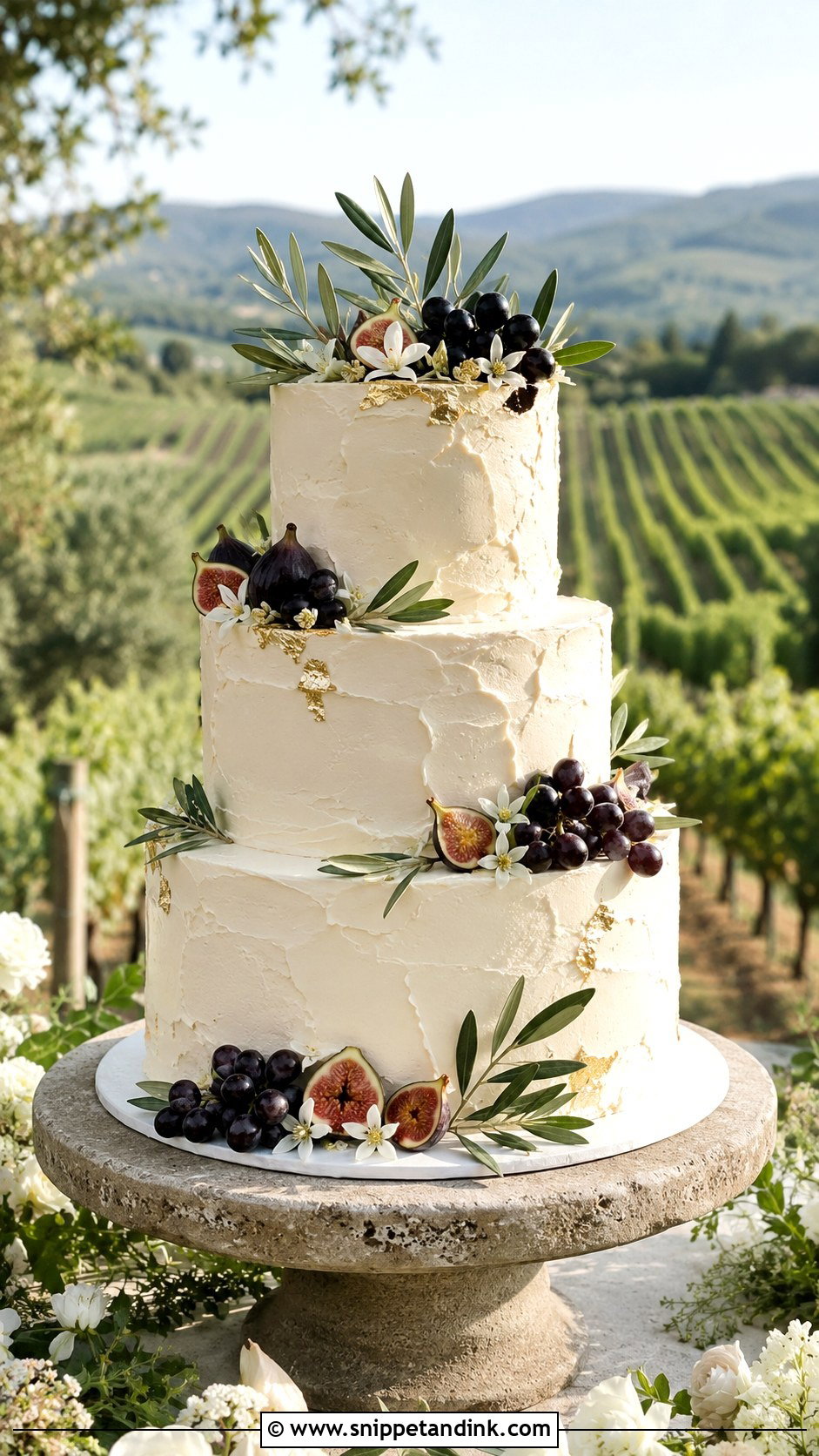Vineyard Wedding Cake - Snippet and Ink - 25 Outdoor Wedding Cake Ideas