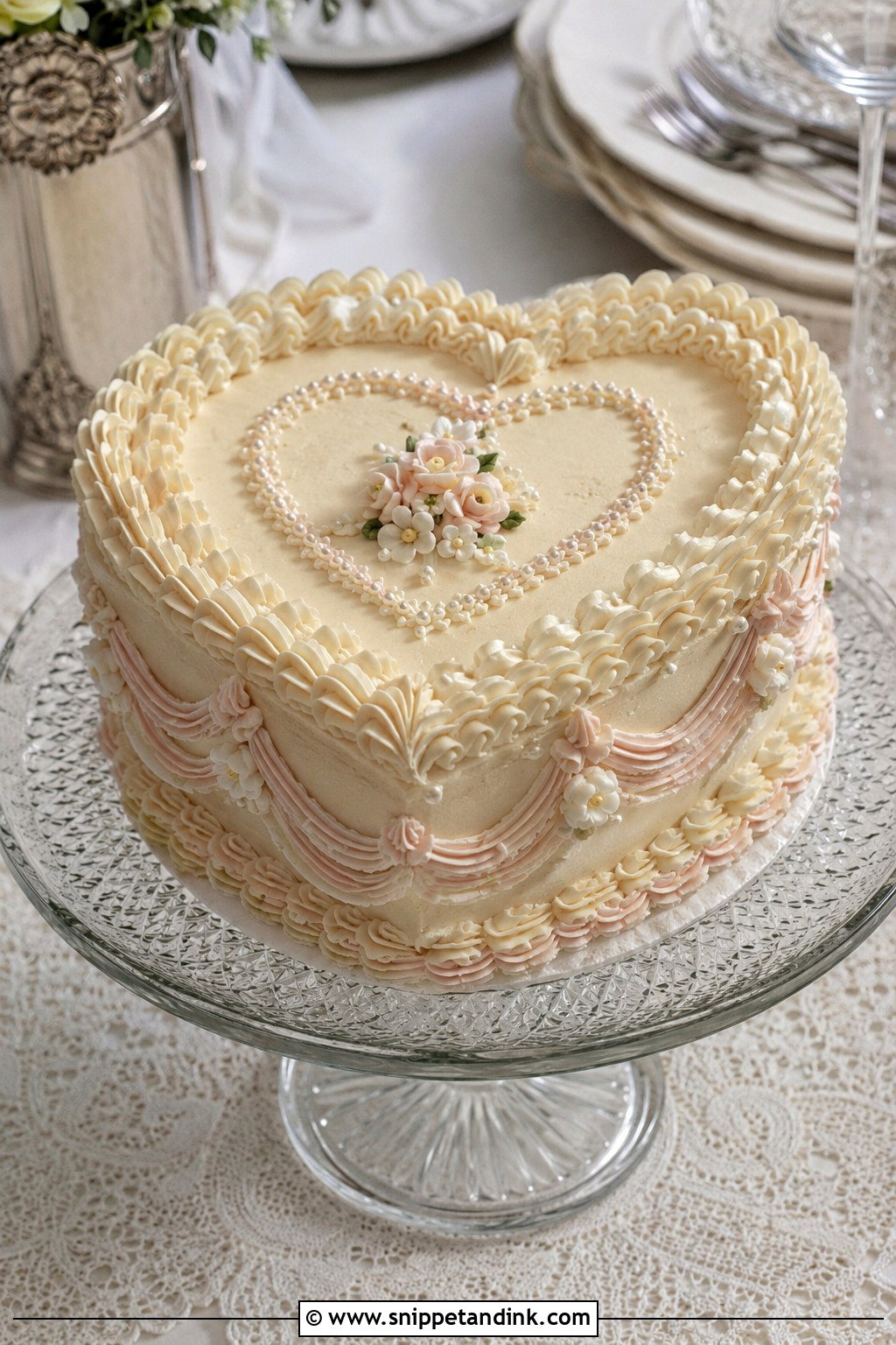 Vintage 1 Layer Wedding Cake - Snippet and Ink - 20 1 Layer Wedding Cake Ideas