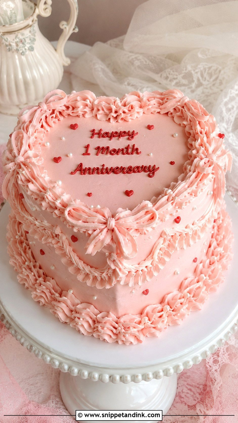 Vintage 1 Month Anniversary Cake - Snippet and Ink - 20 1st Month Anniversary Cake Ideas