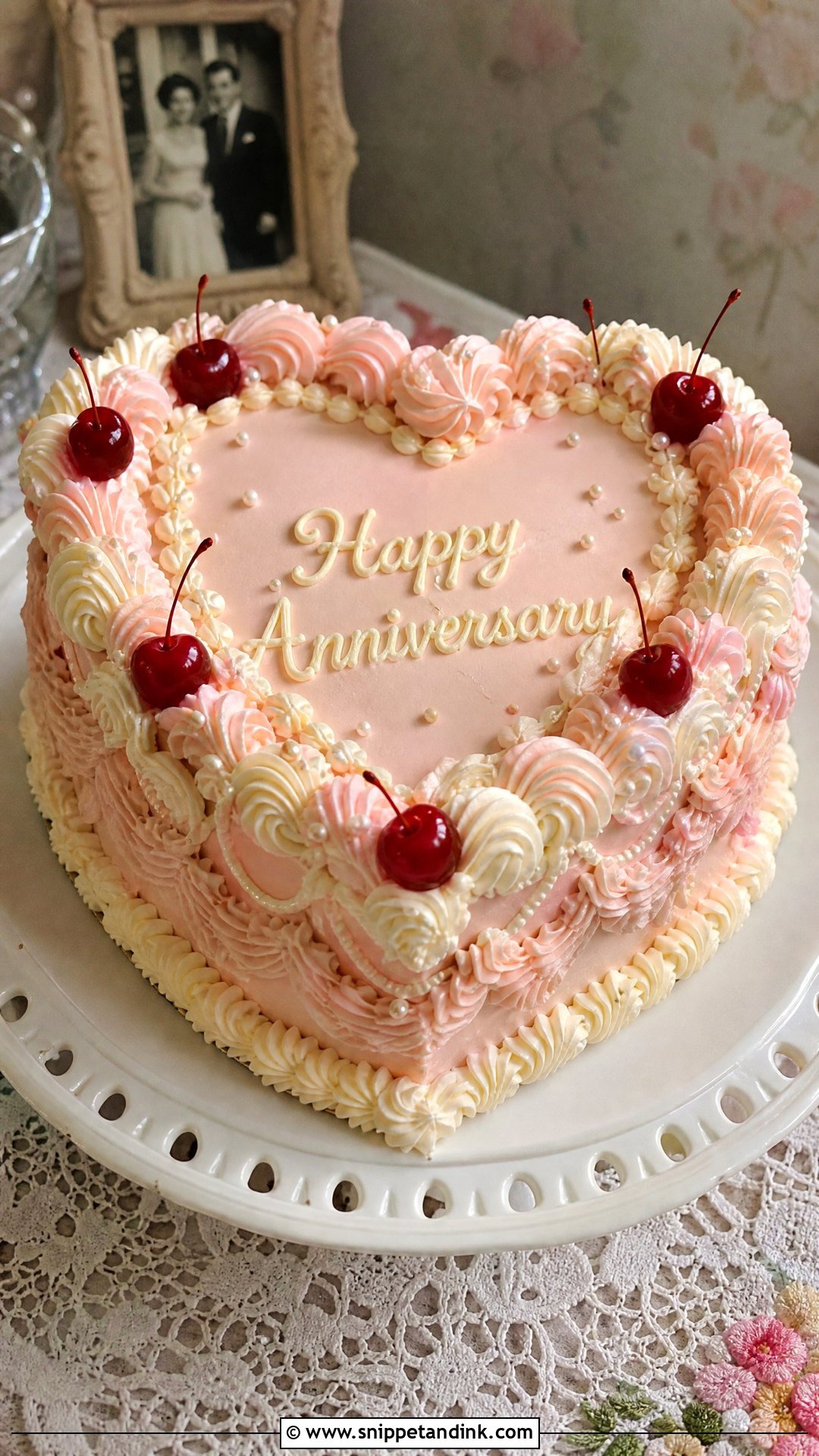 Vintage Anniversary Cake - Snippet and Ink - 35 Anniversary Cake Designs