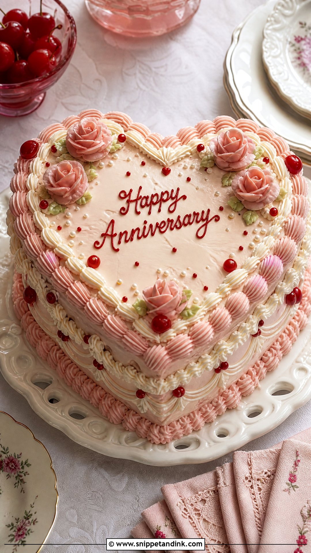 Vintage Anniversary Cake - Snippet and Ink - 35 Happy Anniversary Cakes
