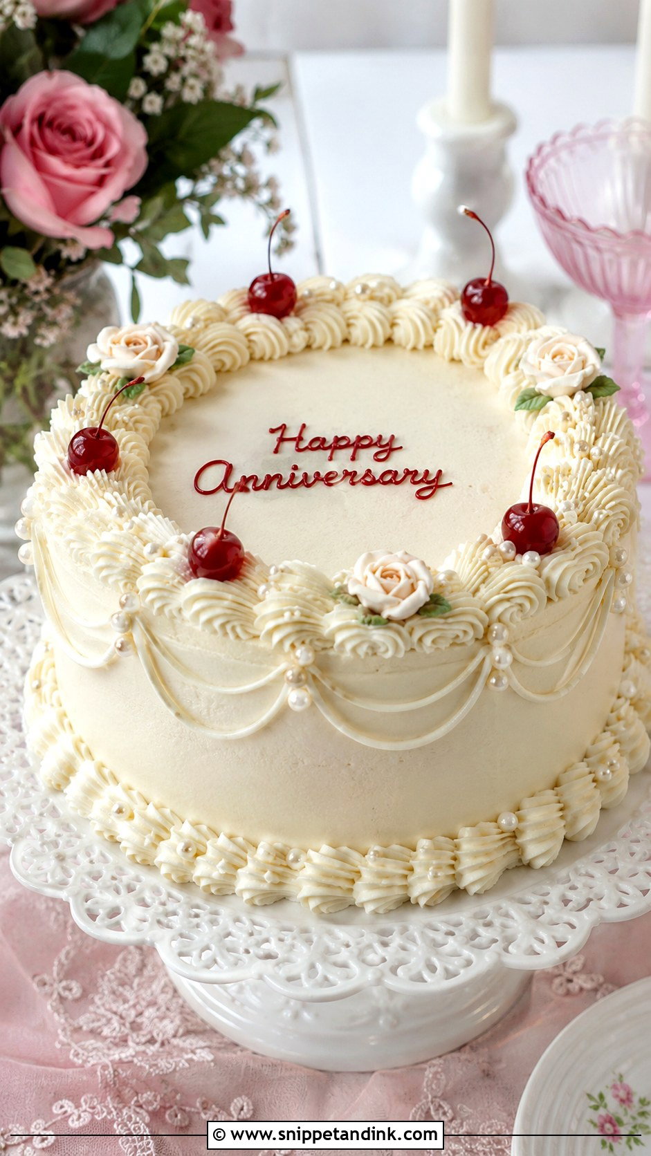 Vintage Anniversary Cake - Snippet and Ink - 20 Anniversary Cake Photo Ideas