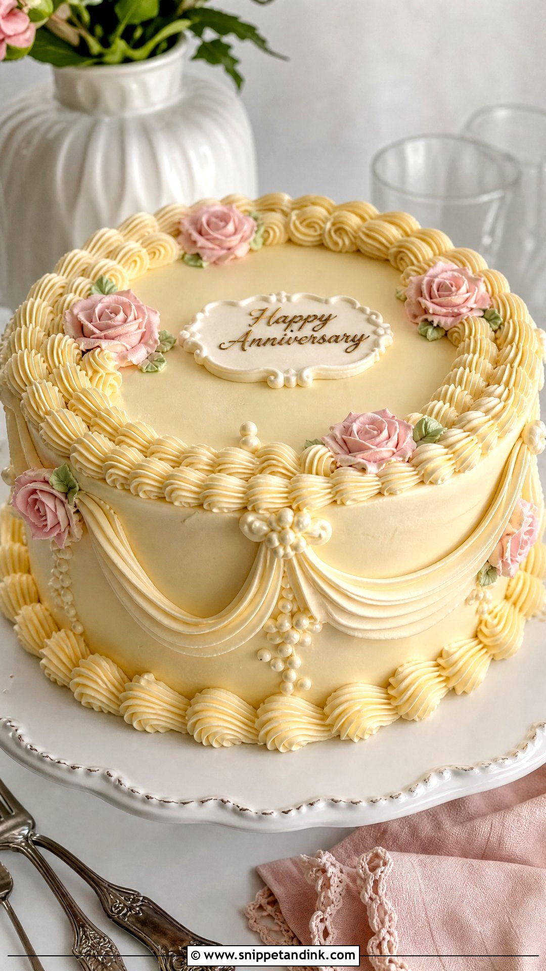 Vintage Anniversary Cake - Snippet and Ink - 25 Unique Wedding Anniversary Cake Ideas