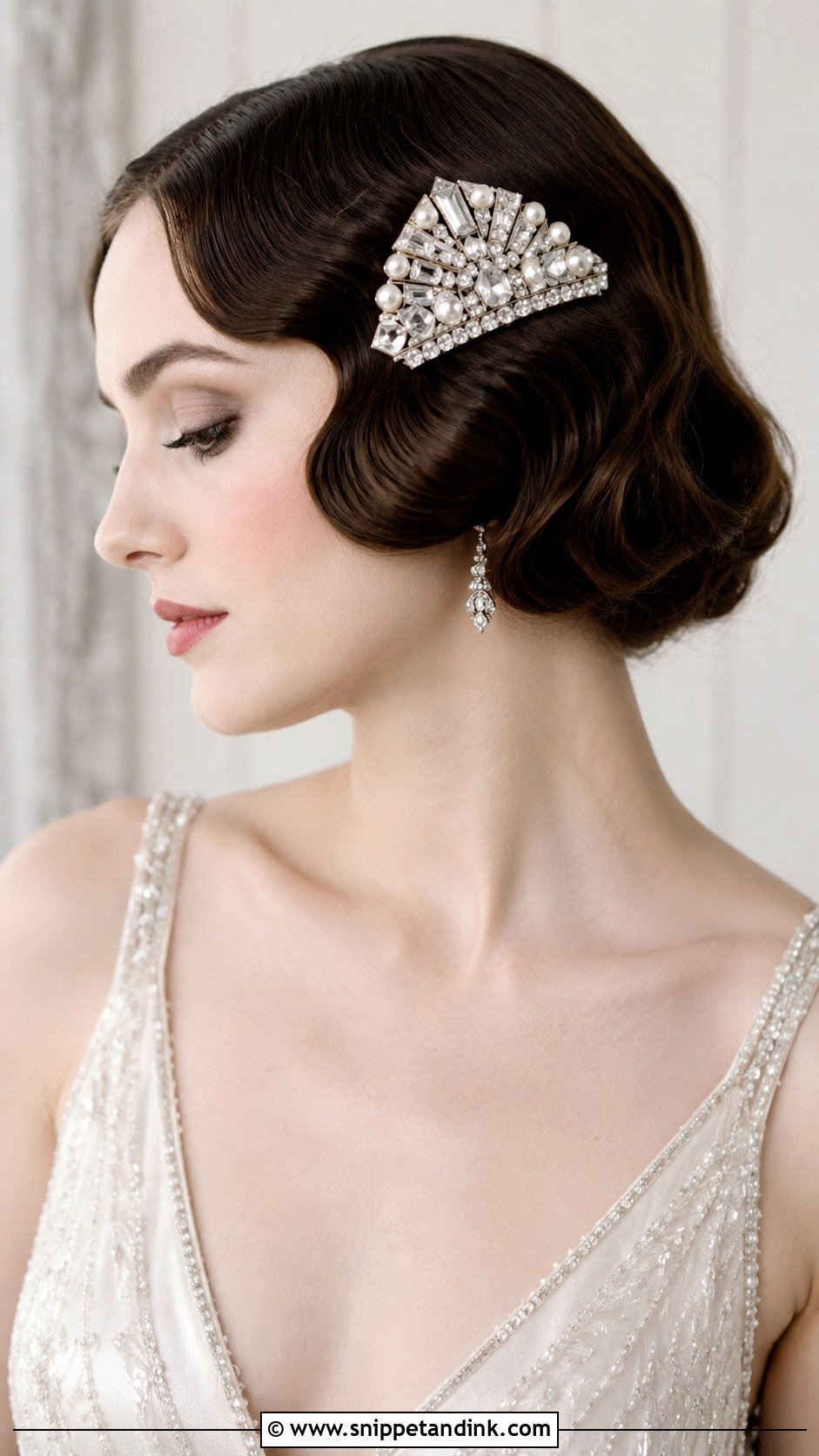 Vintage Art Deco Hair Clip - Snippet and Ink - 20 Bridal Hair Clip Ideas