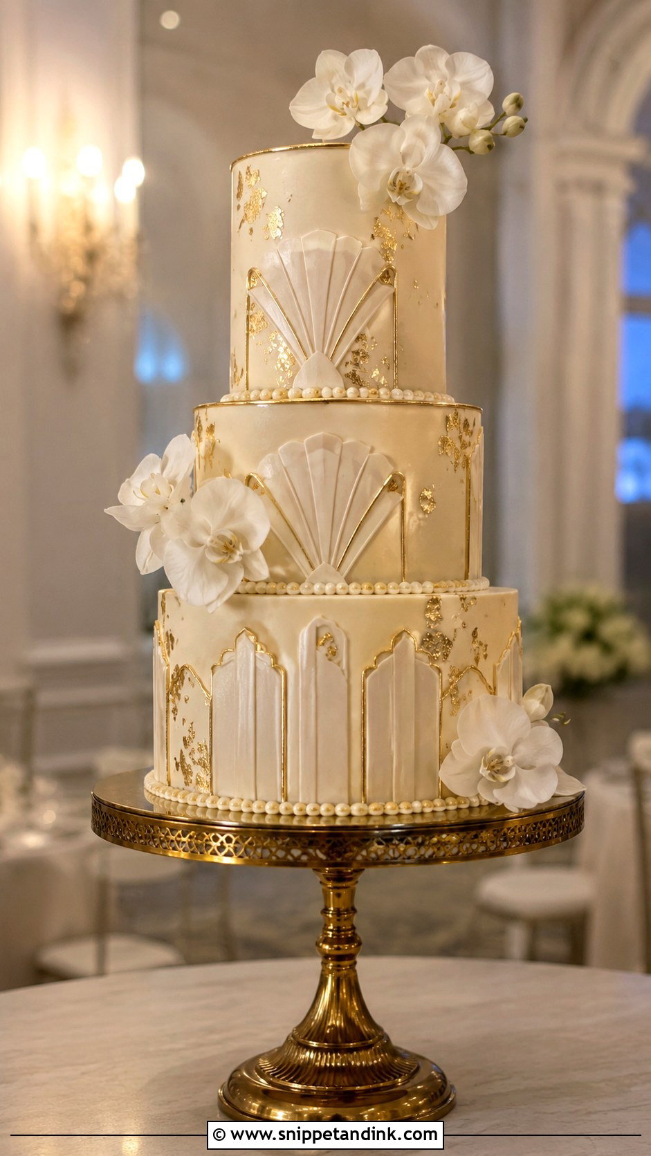 Vintage Art Deco Wedding Cake - Snippet and Ink - 20 Elegant Vintage Wedding Cakes