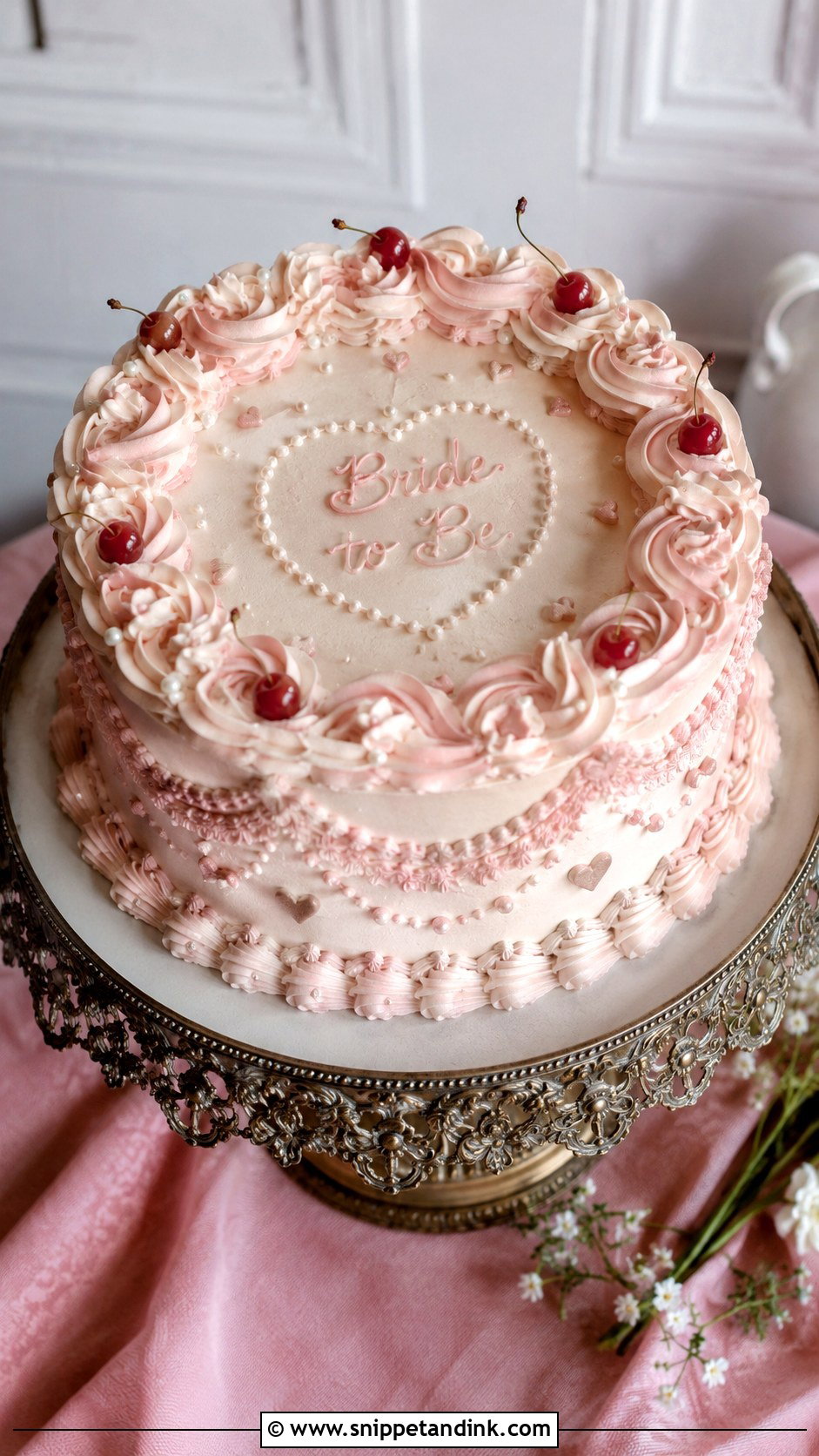 Vintage Bachelorette Cake - Snippet and Ink - 20 Bachelorette Cake for Bride