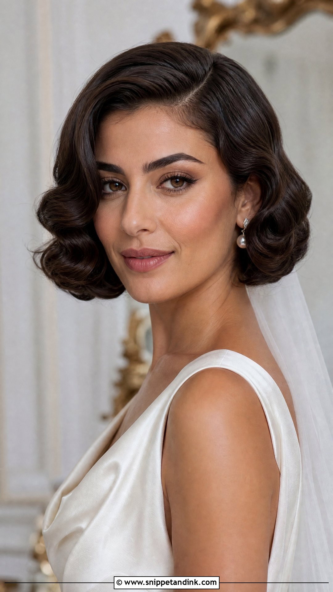Vintage Bob Wedding Hairstyle - Snippet and Ink - 15 Bob Haircut Wedding Hairstyles