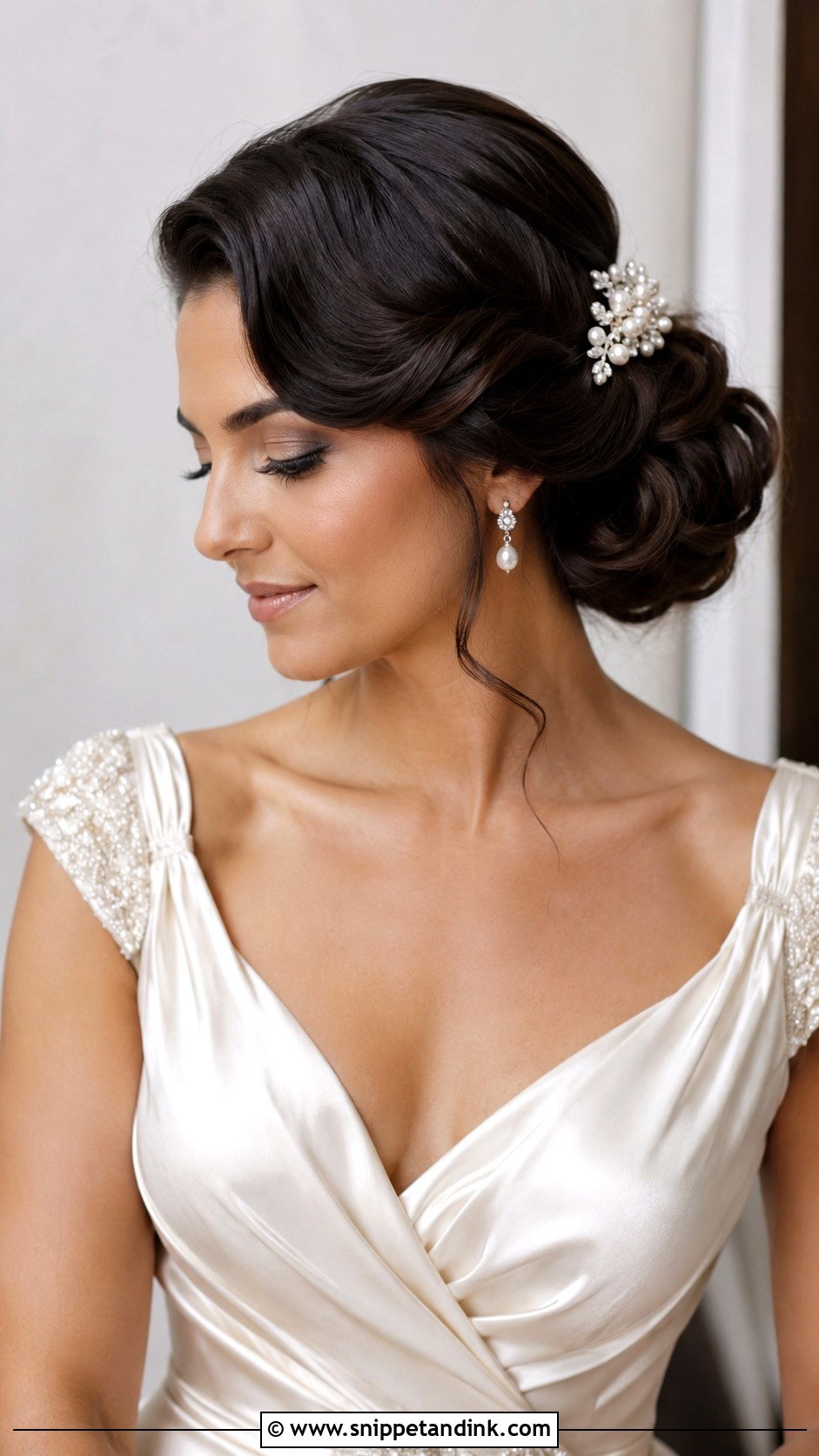 Vintage Bridal Bun With Loose Curls - Snippet and Ink - 20 Bride Updo Hairstyles Bun Loose Curls