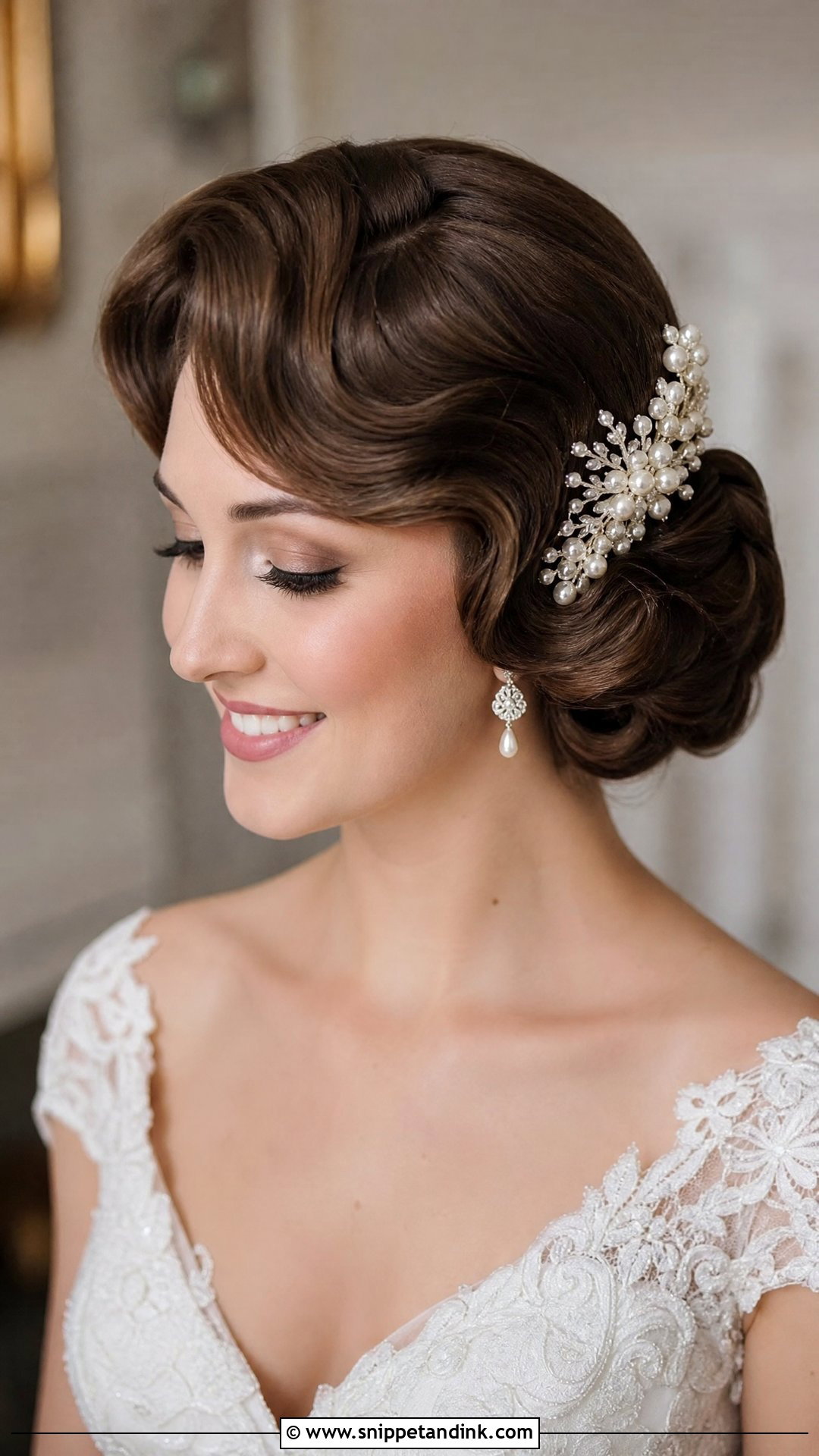 Vintage Bridal Bun - Snippet and Ink - 15 Bun Hairdo Wedding Ideas