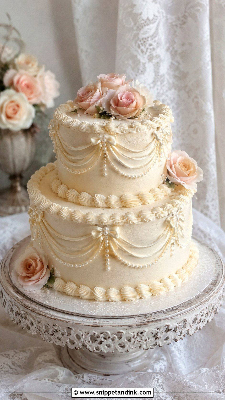 Vintage Bridal Cake - Snippet and Ink - 20 Bridal Cakes