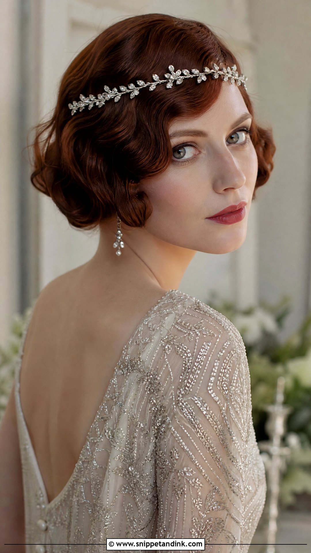 Vintage Bridal Flapper Bob - Snippet and Ink - 20 Vintage Bridal Hairstyles