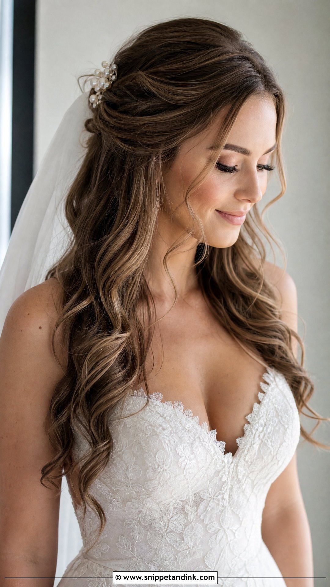 Vintage Bridal Half Up Waves - Snippet and Ink - 20 Vintage Bridal Hairstyles