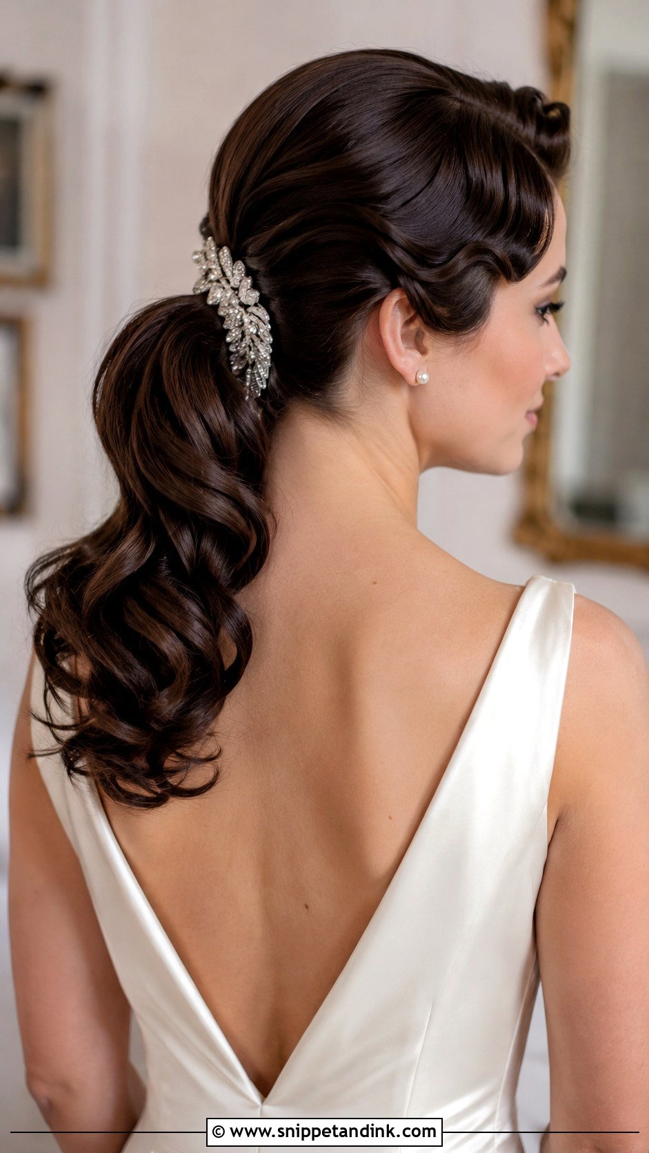 Vintage Bridal Ponytail - Snippet and Ink - 30 Bridal Ponytail Ideas