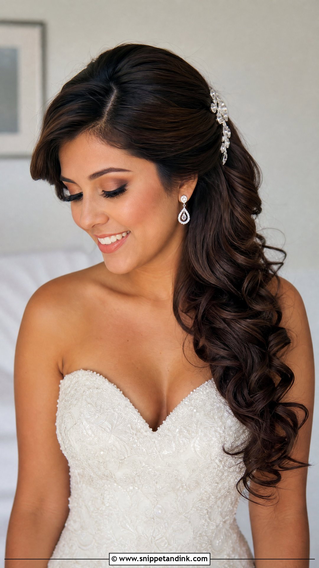 Vintage Bridal Side Swept Curls - Snippet and Ink - 20 Vintage Bridal Hairstyles